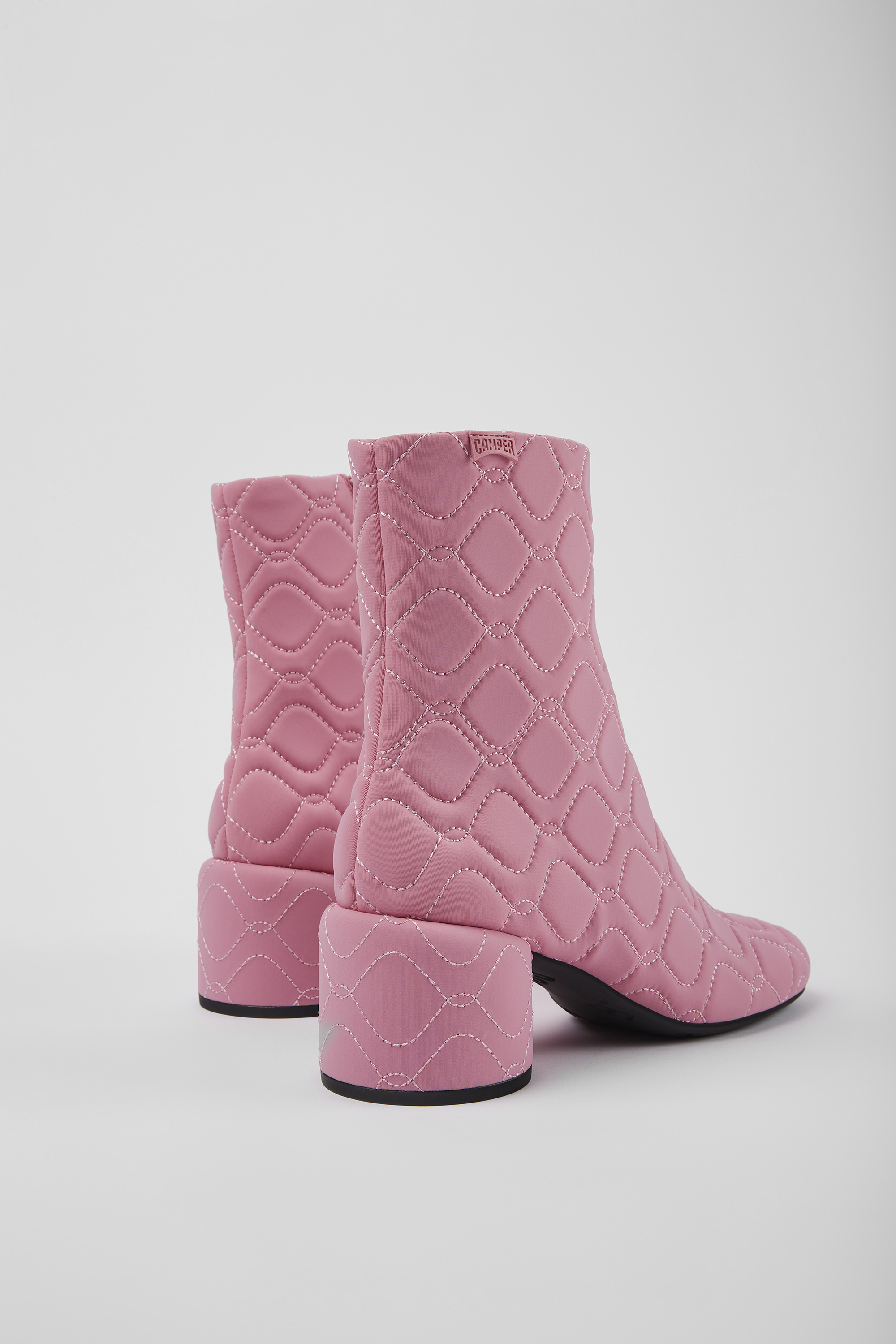 Niki - Pink textile boots for women