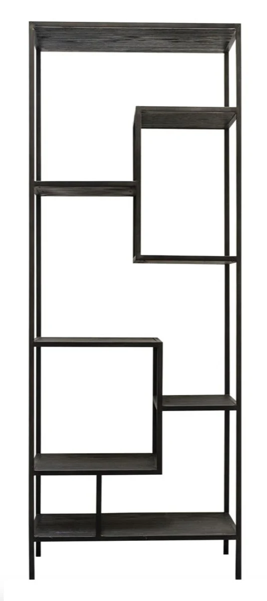 Casa Padrino estantería de diseño negro 80 x 40 x H. 210 cm - calidad de lujo