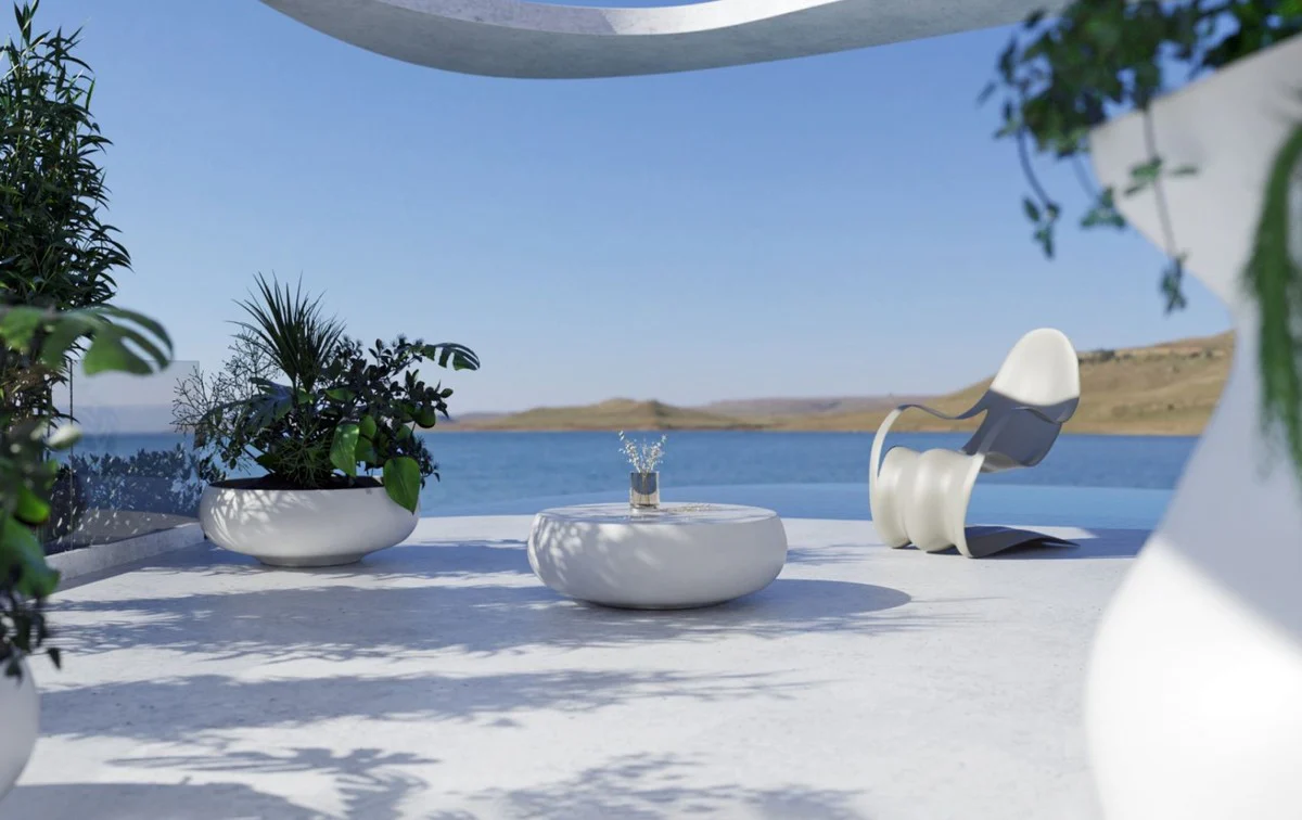 Casa Padrino maceta de lujo blanco mate ? 94 x A. 31 cm