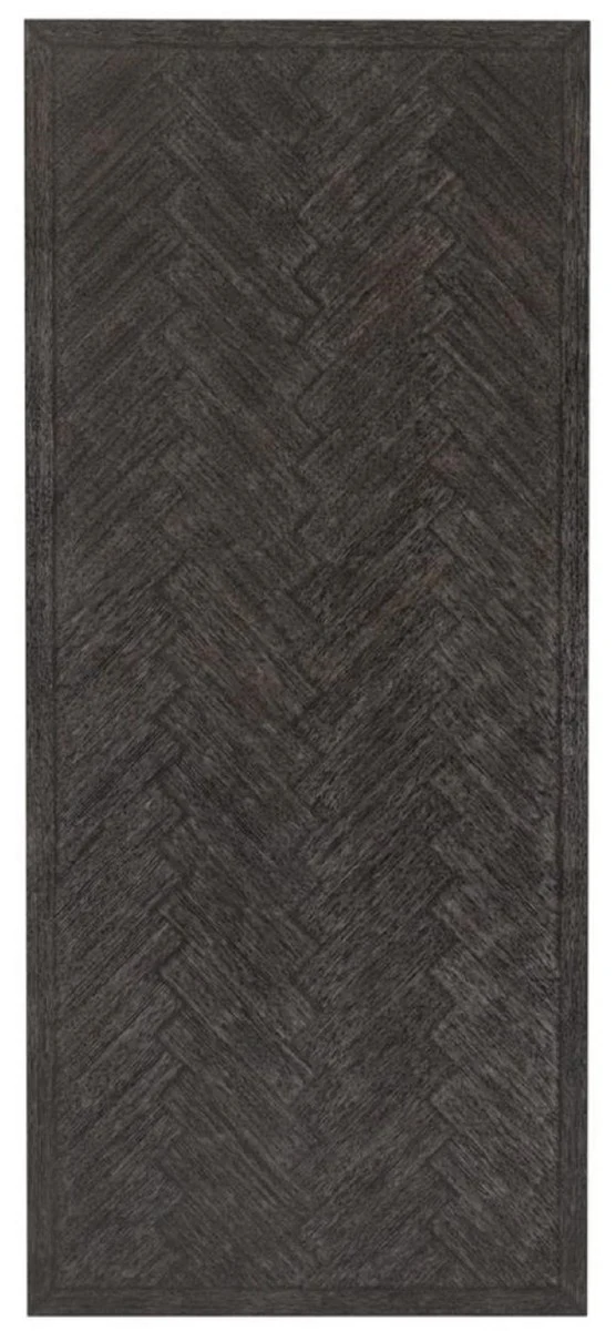 Casa Padrino mesa de comedor de lujo con tablero de chapa de roble negro / bronce 230 x 100 x H. 75,5 cm - Muebles de Comedor de Lujo