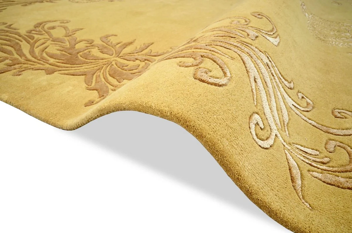 Pomp??s de Casa Padrino alfombra barroco de lujo corona de Harald Gl??ckler oro 200 x 300 cm