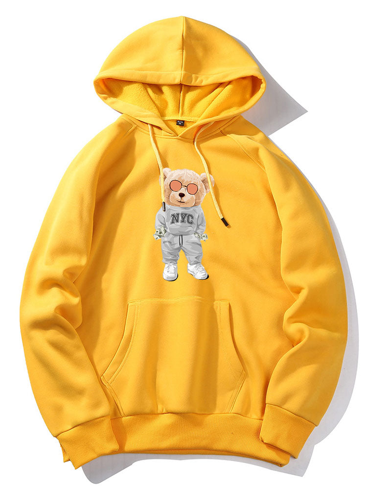 Rich Bear Print Hoodie