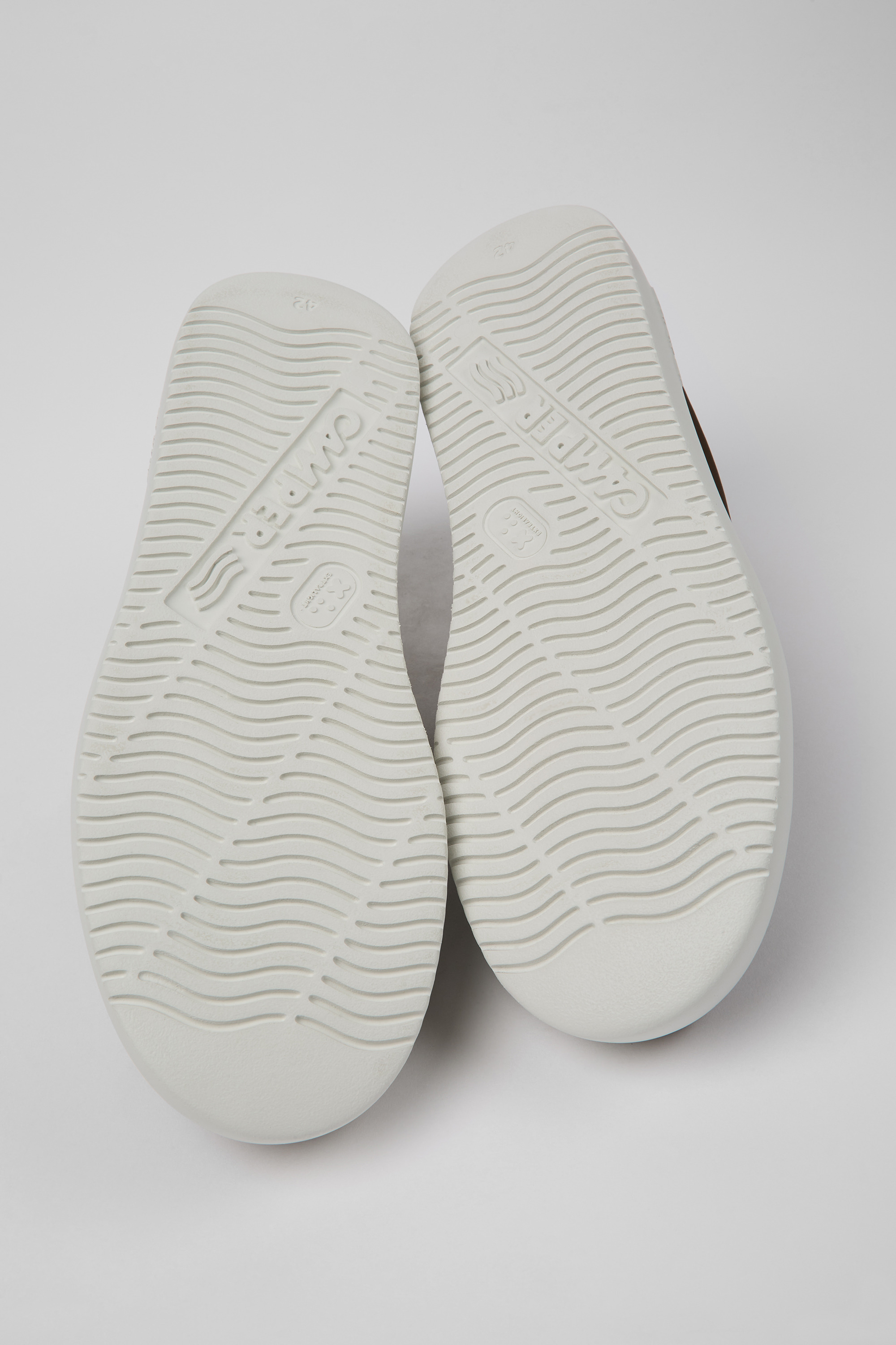 Twins - Brown leather and nubuck sneakers for men