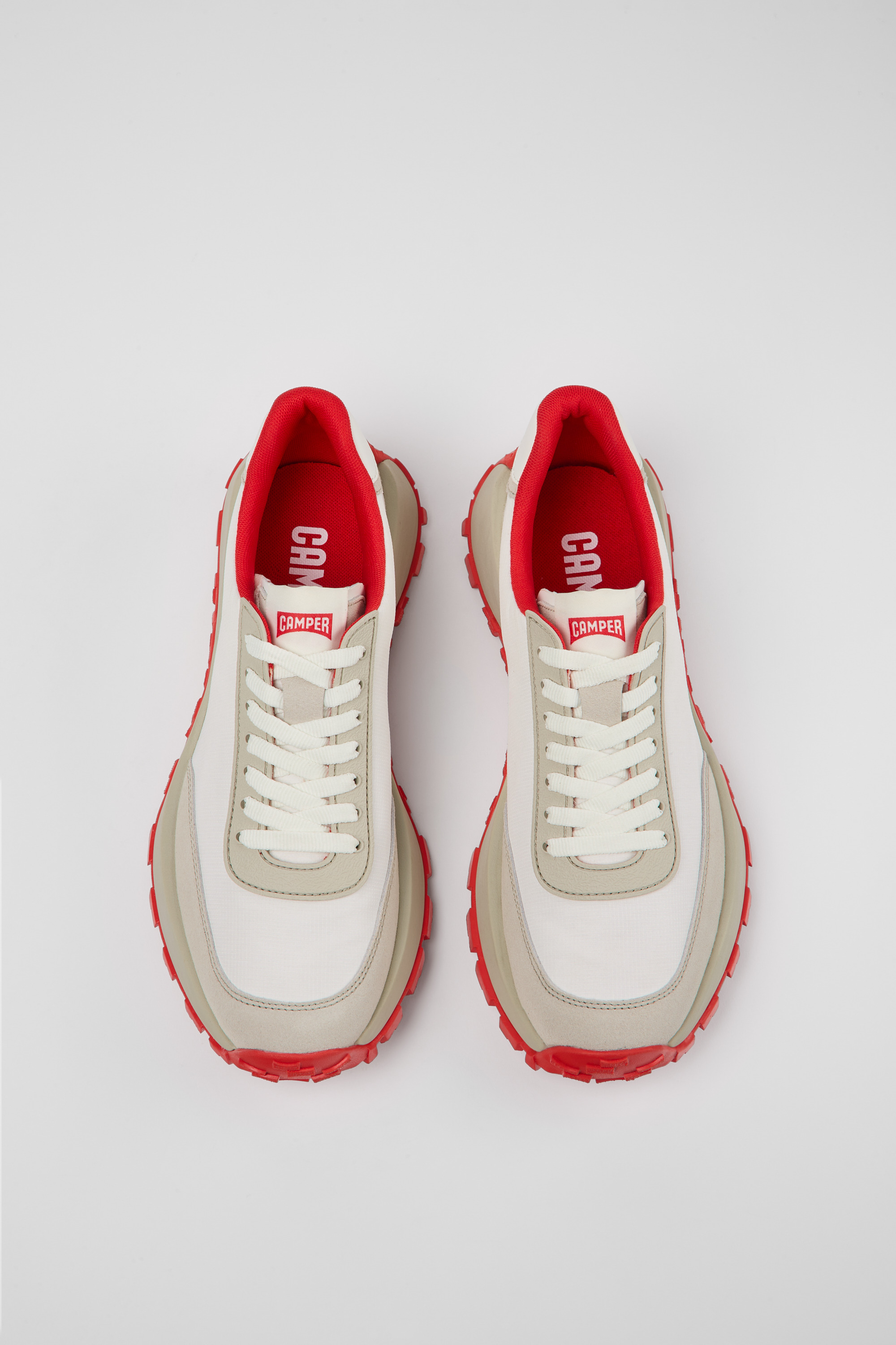 Drift Trail VIBRAM - White recycled PET and nubuck sneakers for men