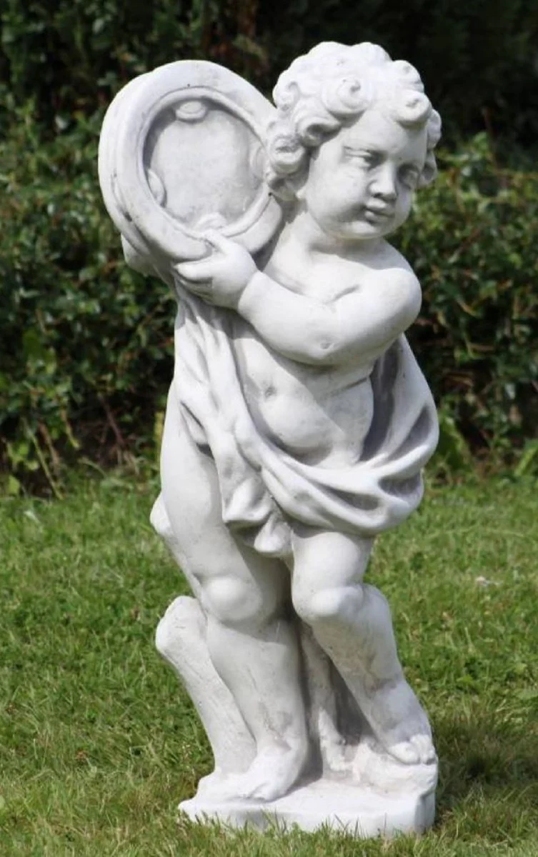 Casa Padrino conjunto de 4 esculturas decorativas de jard¨ªn Art Nouveau gris A. 70 cm