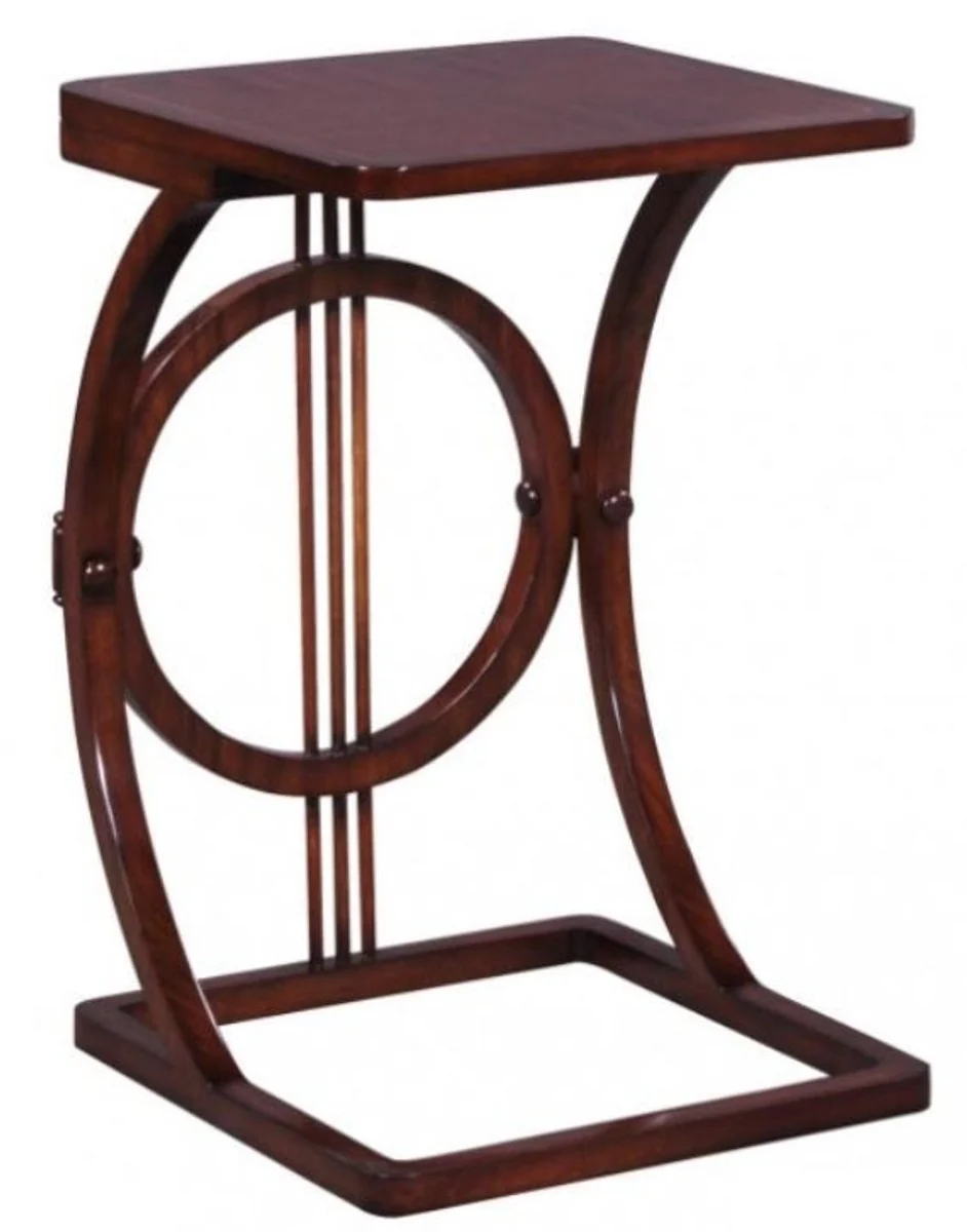 Casa Padrino Art Deco Madera de Caoba Snack Mesa / Mesa Auxiliar Marr¨®n 40 x 40 x H. 62 cm - Muebles de Lujo