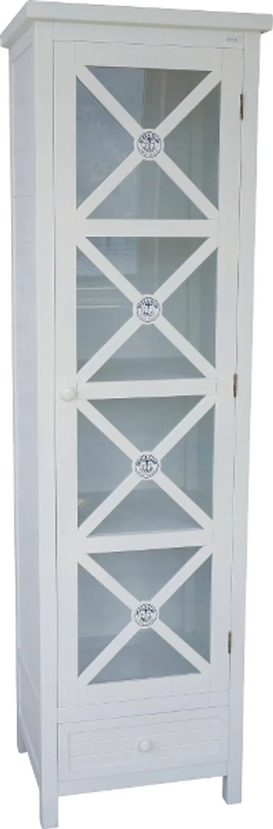 Casa Padrino Country Style Showcase White 56 x 45 x H. 194 cm - Country Style Furniture