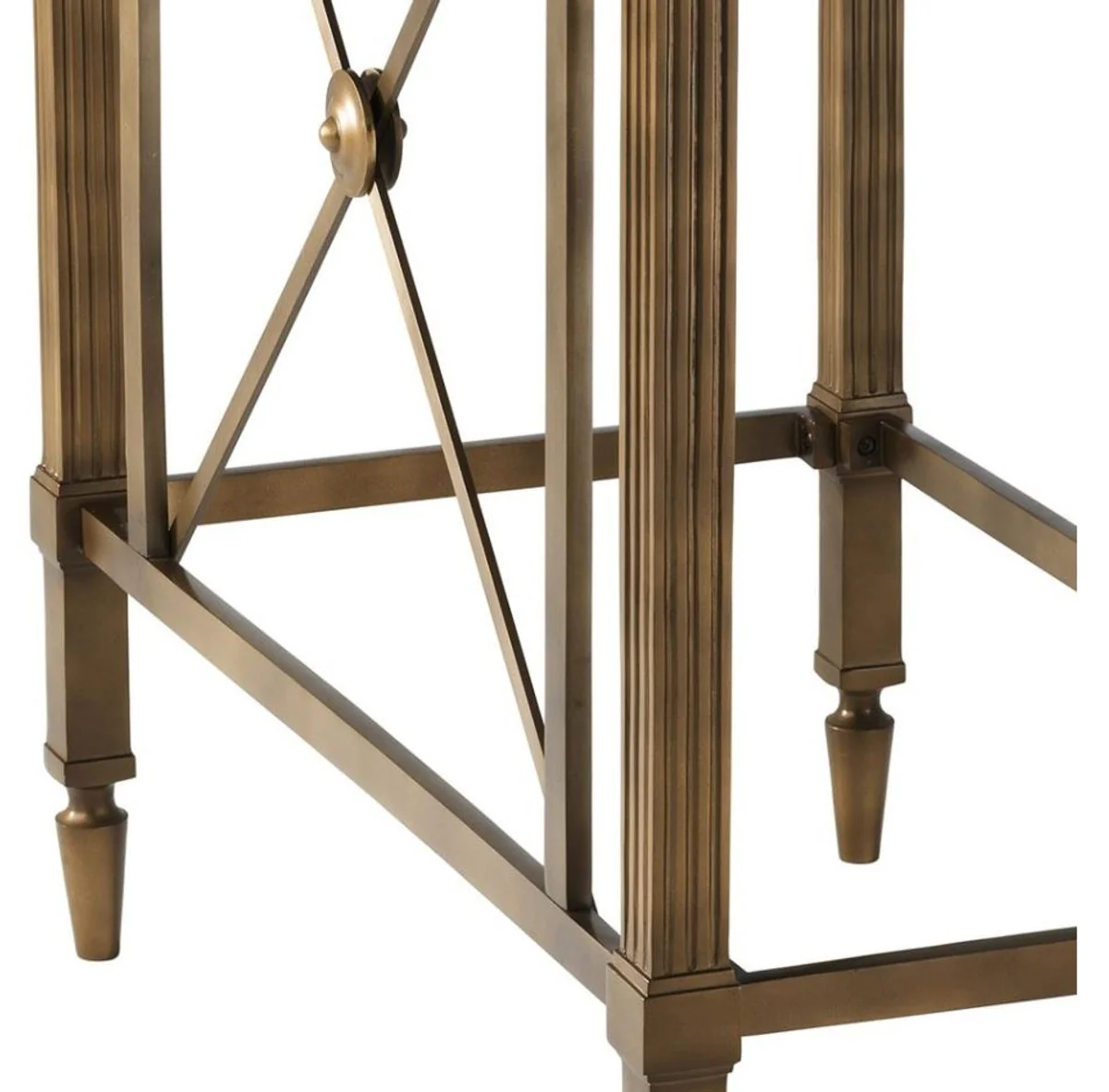 Mesa auxiliar dise?ador Casa Padrino con la placa de granito negro 86 x 51,5 x 81,5 cm H. - colecci¨®n de lujo