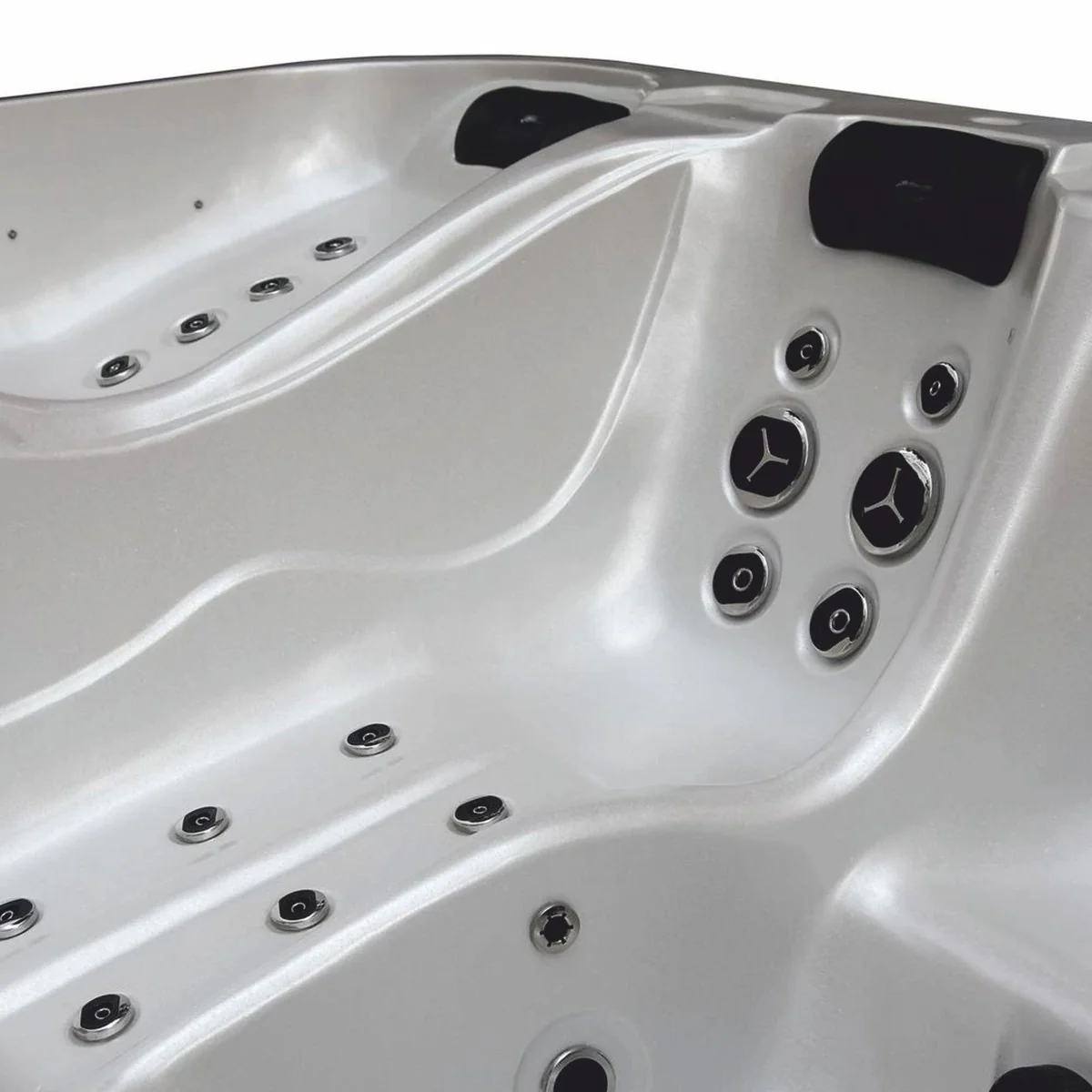 Casa Padrino jacuzzi exterior de lujo blanco / negro 320 cm - Ba?era de hidromasaje en el jard¨ªn