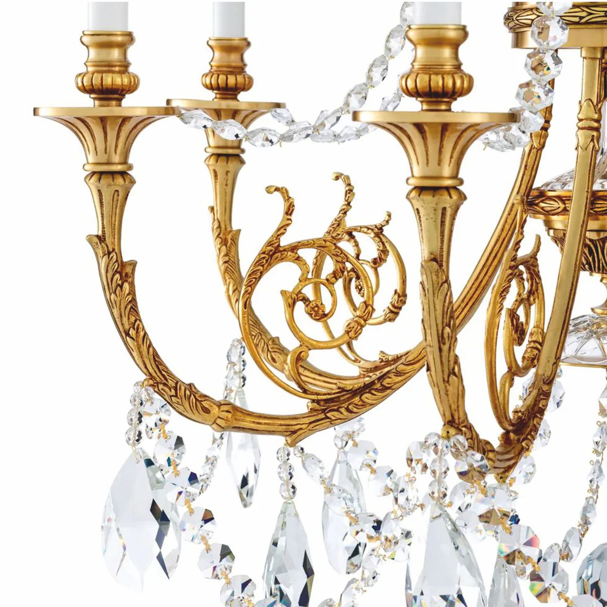 Casa Padrino ara?a de luces de cristal barroco de lujo oro antiguo ? 80 x A. 116 cm - Calidad de lujo