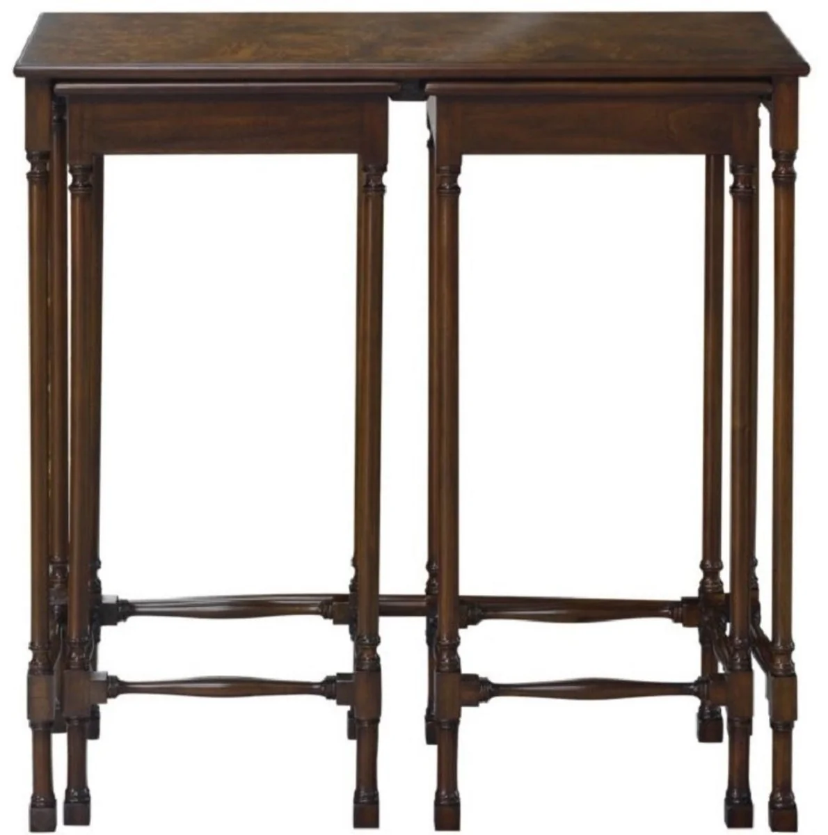 Casa Padrino conjunto de mesa auxiliar de lujo marrón / marrón oscuro 67 x 28 x H. 70 cm - Muebles de Salón de Lujo