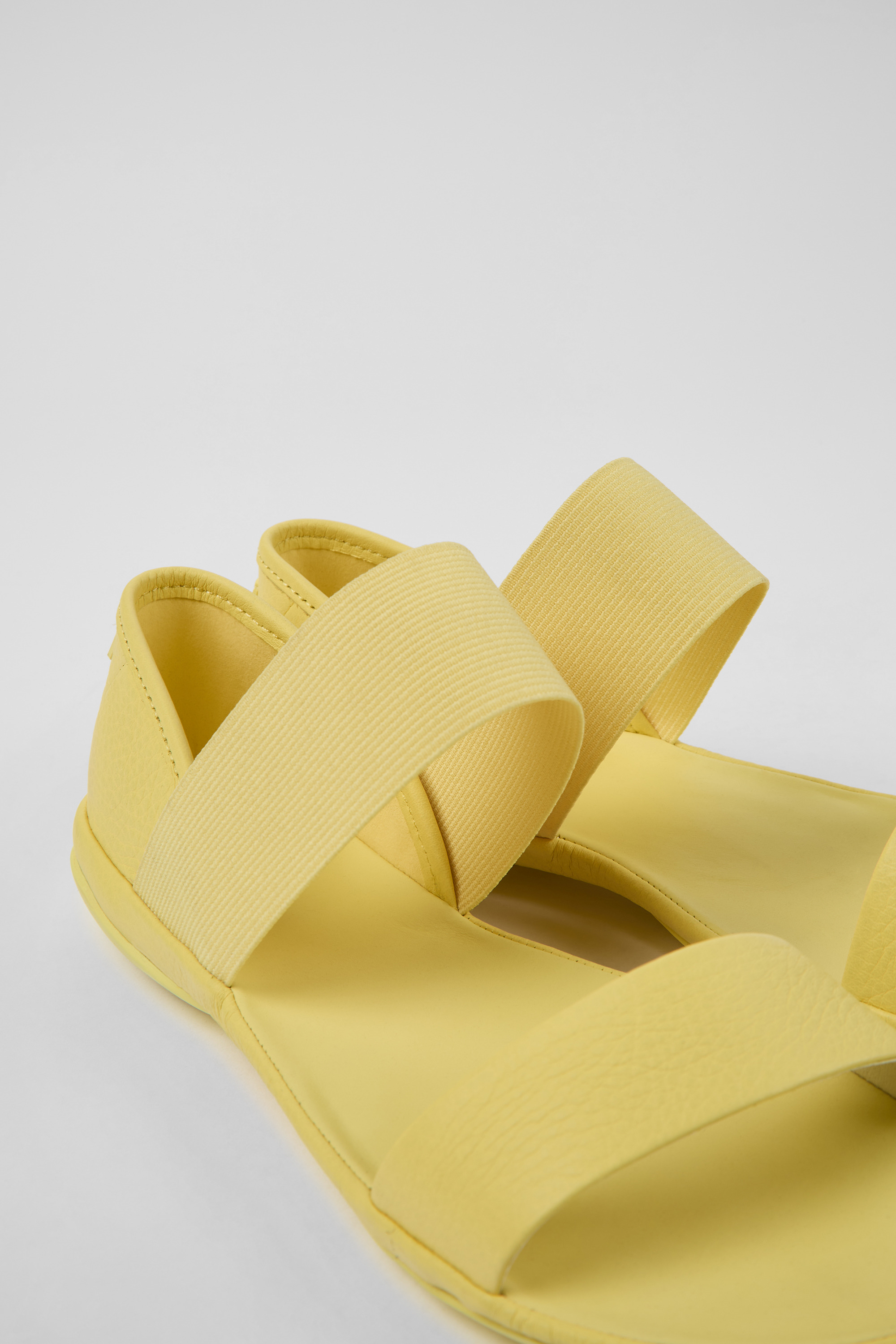 Right - Yellow leather sandals for women