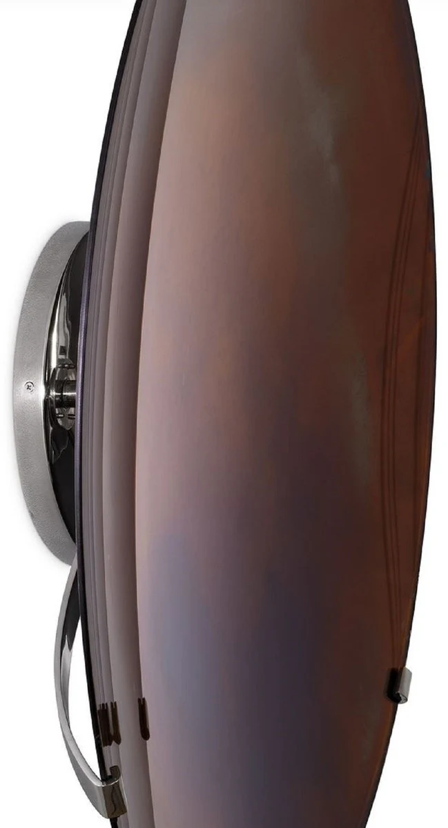 Casa Padrino espejo de lujo p¨²rpura ? 104 cm - Espejo de pared redondo c¨®ncavo con soporte de pared - Colecci¨®n de Lujo