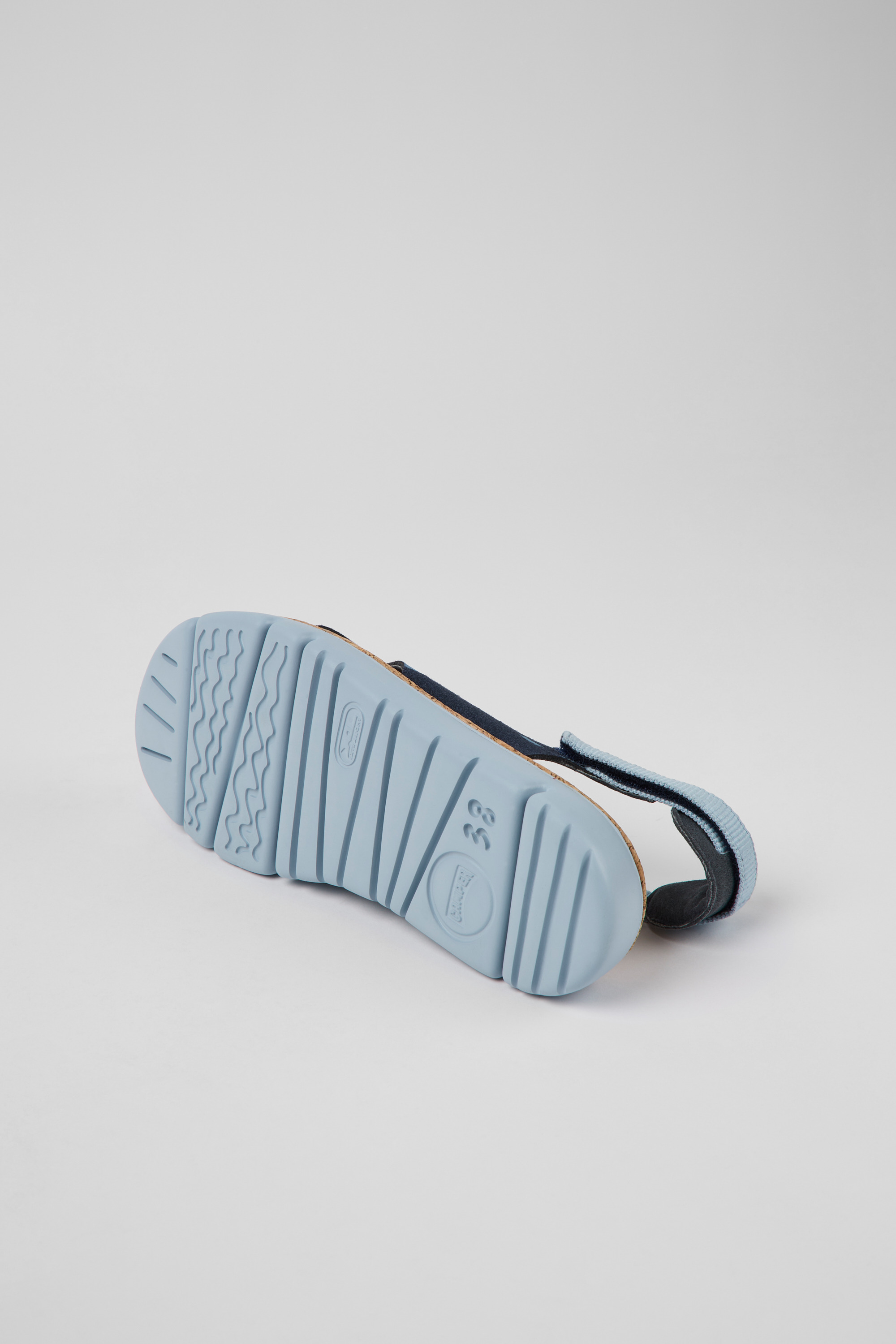 Oruga - Multicolored nubuck and textile sandals for women