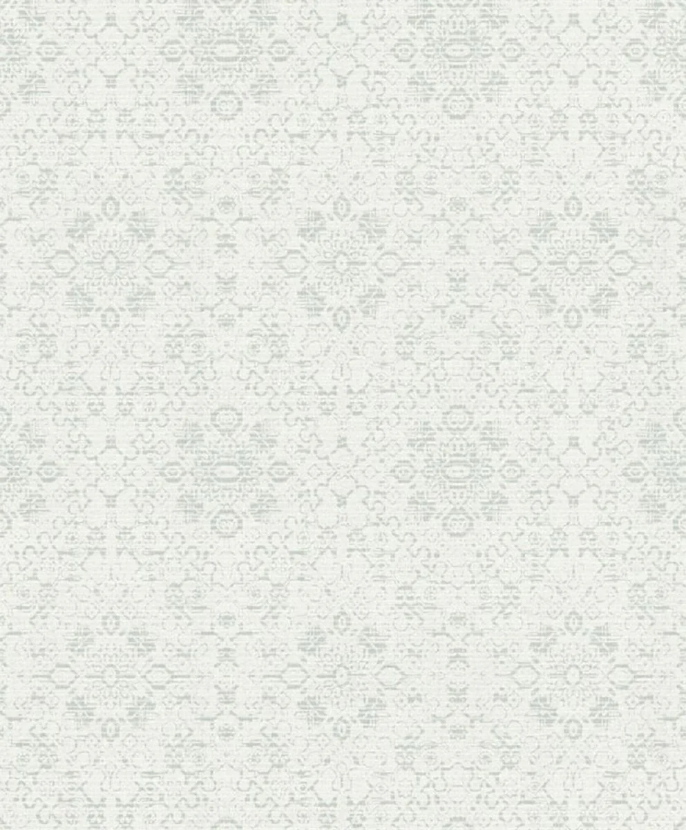 Casa Padrino papel pintado barroco blanco / azul claro 10,05 x 0,53 m - Papel Pintado Textil en Estilo Barroco