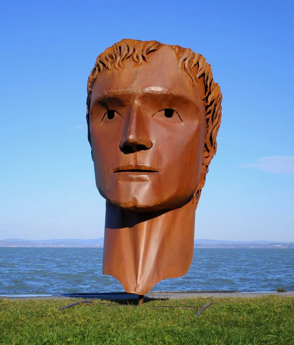 Casa Padrino escultura decorativa de jard¨ªn de acero XXL cabeza ¨®xido A. 213 cm