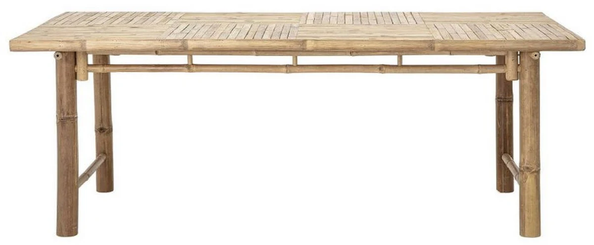 Casa Padrino mesa de comedor de lujo natural 200 x 100 x A. 74 cm - Mesa de cocina rectangular de bamb¨² - Muebles de comedor - Muebles de bamb¨² - Muebles de lujo - Interiores de comedor de lujo