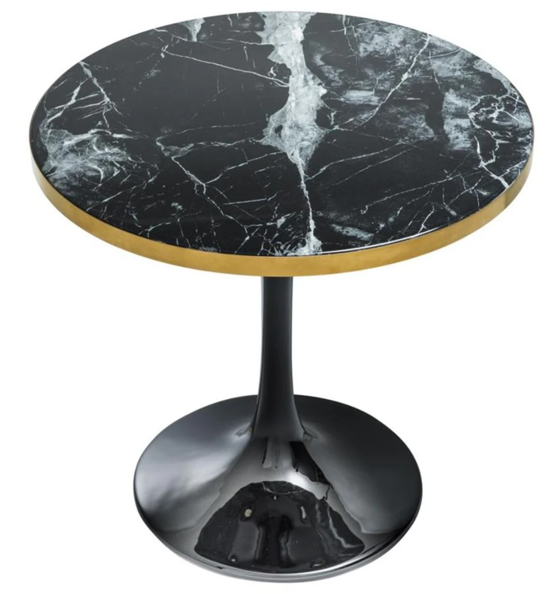 Casa Padrino luxury side table black / brass ? 55 x H. 52.5 cm - Luxury Collection