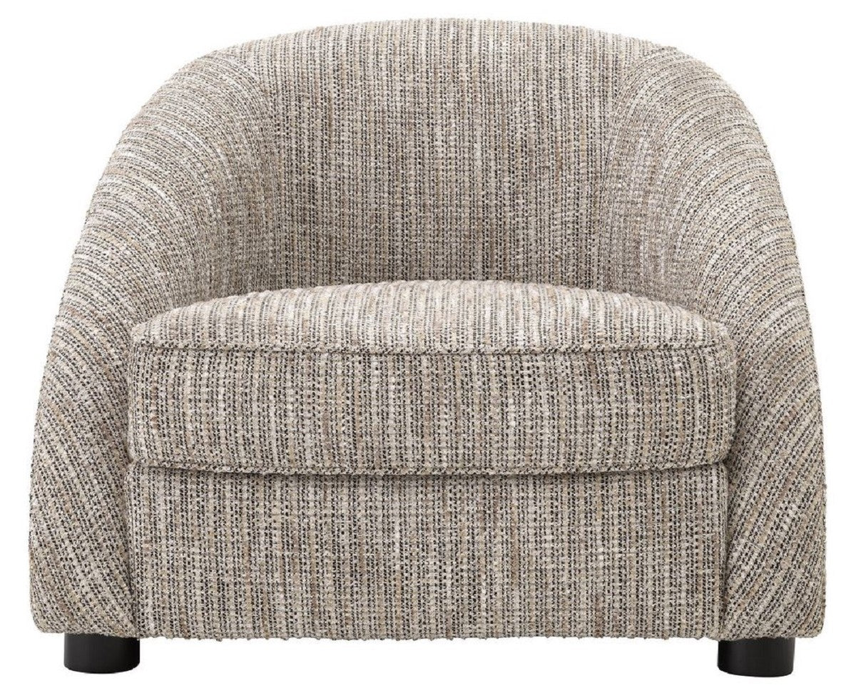 Casa Padrino sill¨®n de lujo beige / negro 88 x 80 x A. 65 cm - Sill¨®n de Sal¨®n - Muebles de Sal¨®n de Lujo