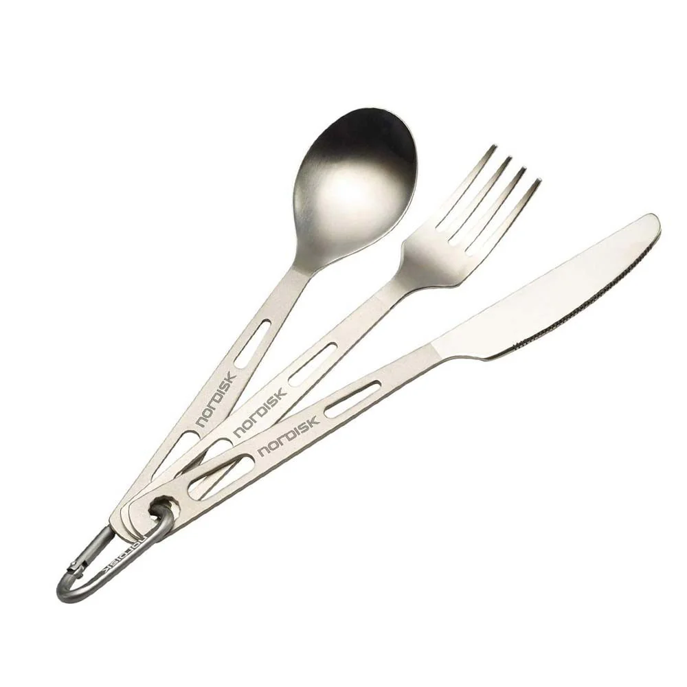 Nordisk Titanium Cutlery 3 pcs. Set - Set de cubiertos