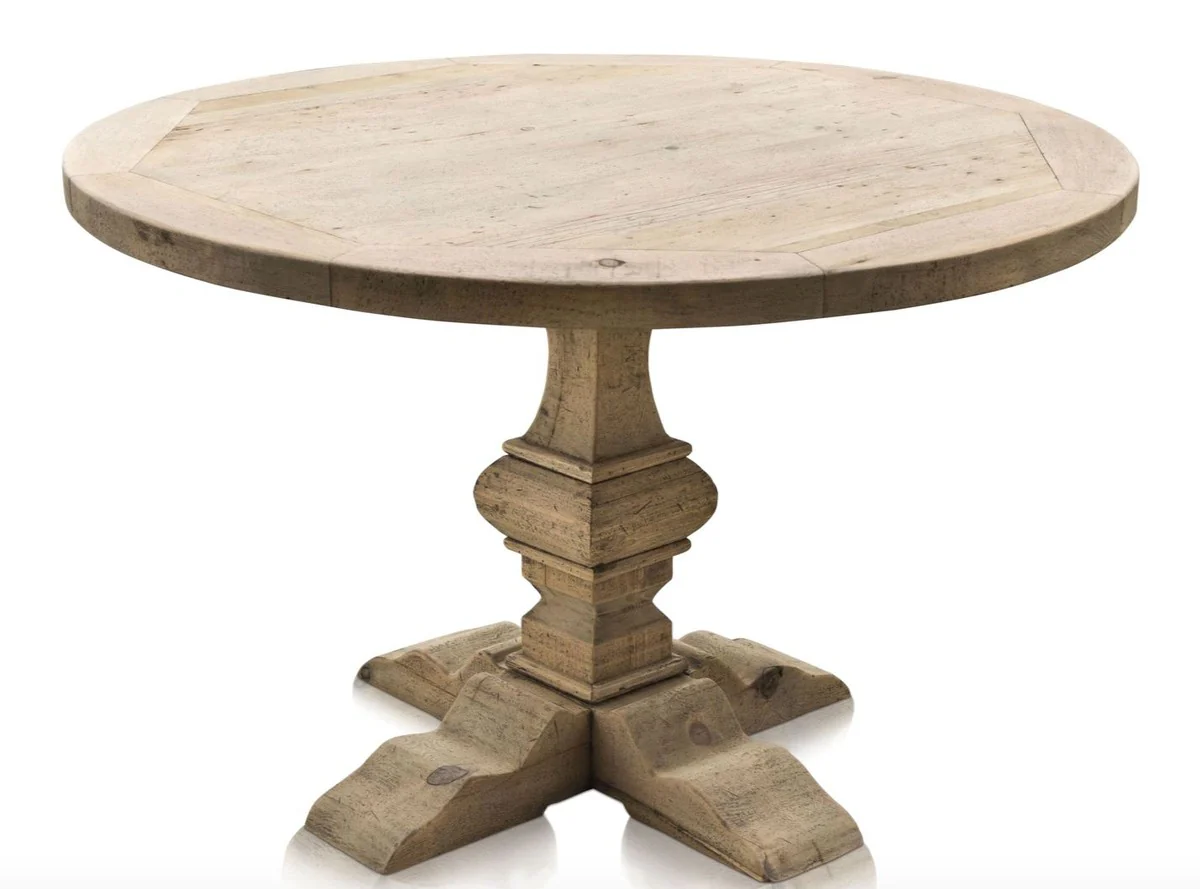 Casa Padrino mesa de comedor de lujo colores naturales 120 x H. 76 cm - Muebles de Comedor