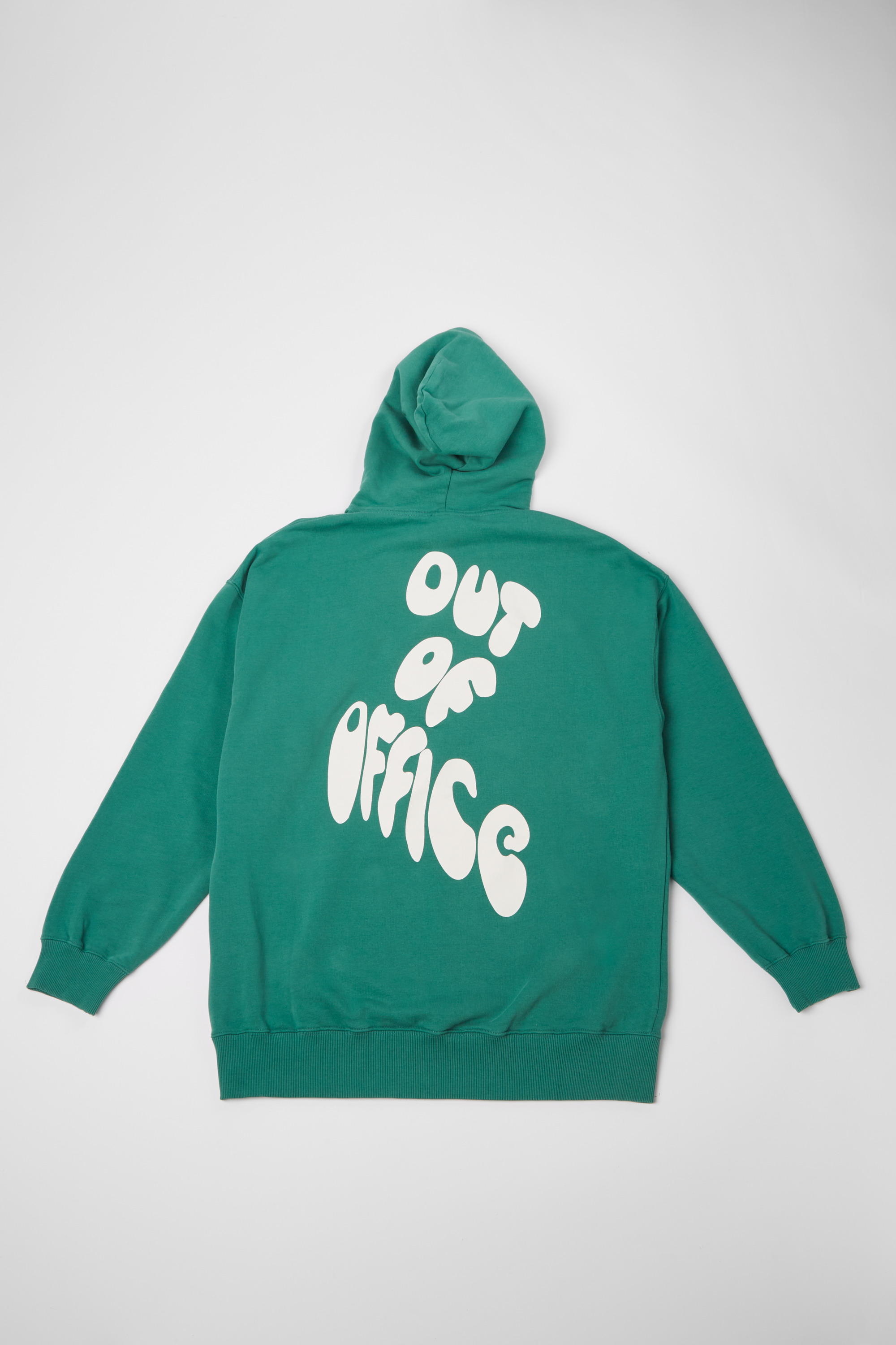 Hoodie - Green and white printed unisex hoodie