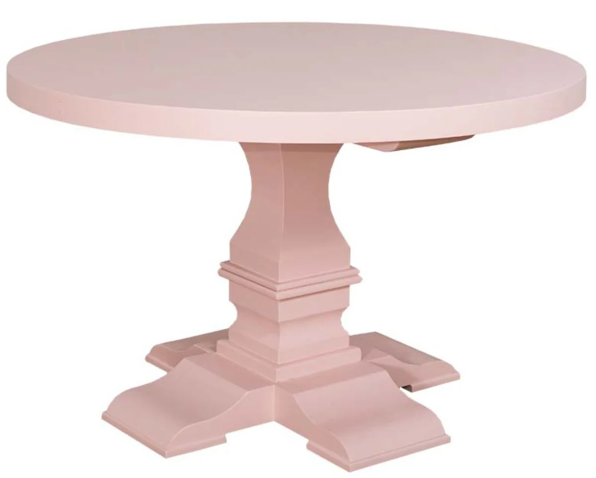 Casa Padrino country style dining table round light pink / pink ? 130 x H. 78 cm - Dining Room Table in Country Style