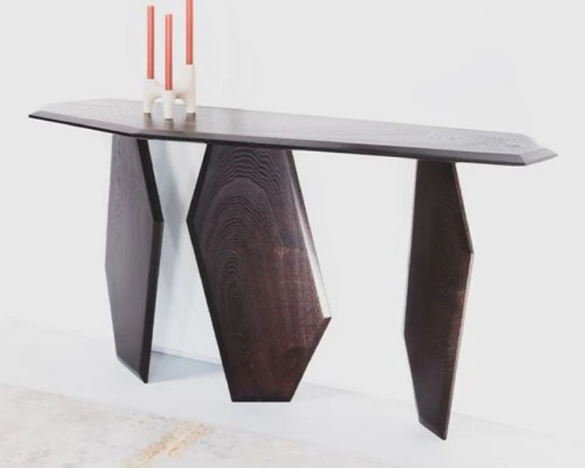 Casa Padrino consola de lujo marr¨®n oscuro 154 x 40 x A. 80 cm - Mesa consola de madera maciza - Muebles de sal¨®n - Muebles de lujo - Interiores de lujo