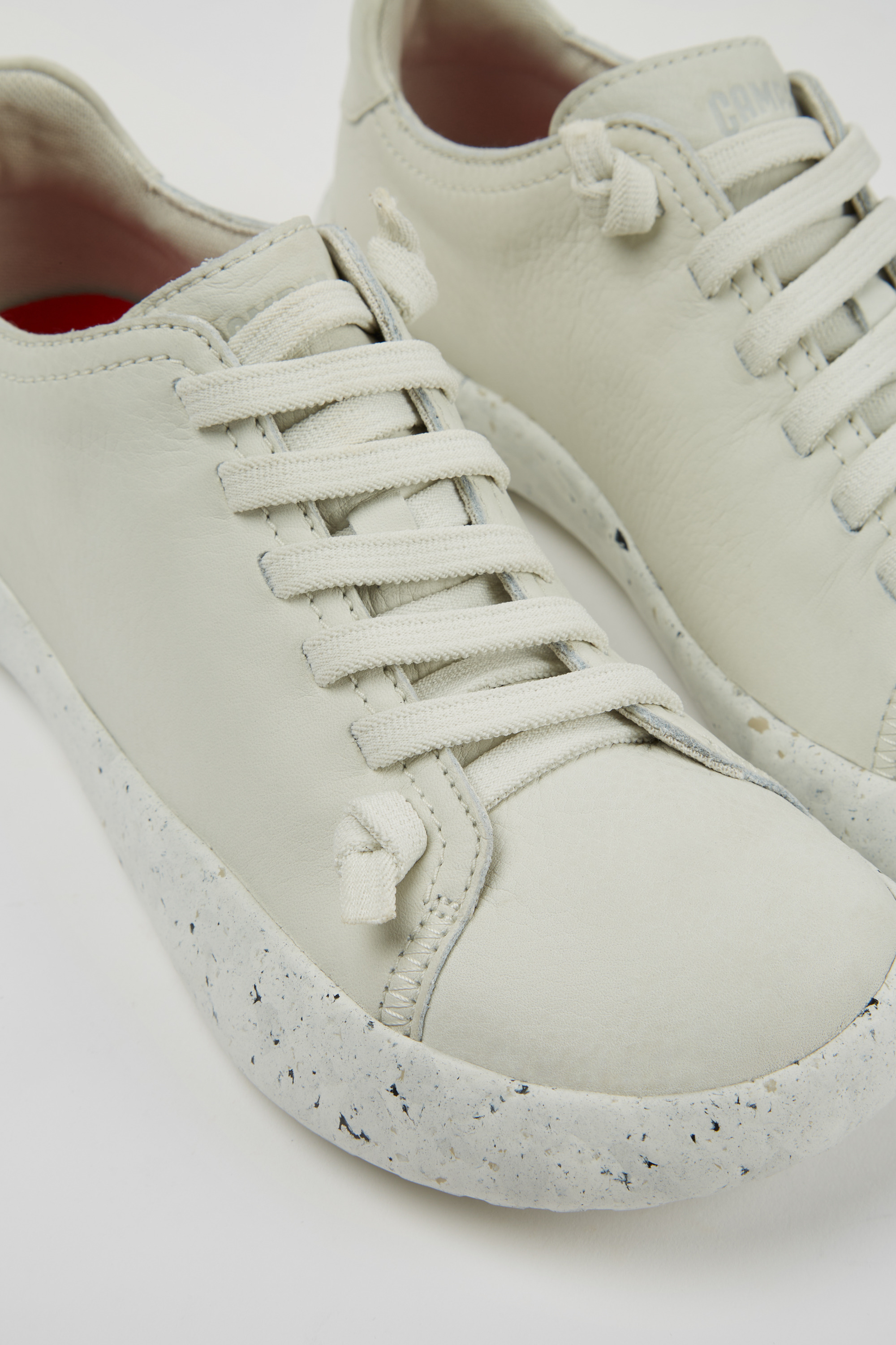 Peu Stadium - White non-dyed leather sneakers for women