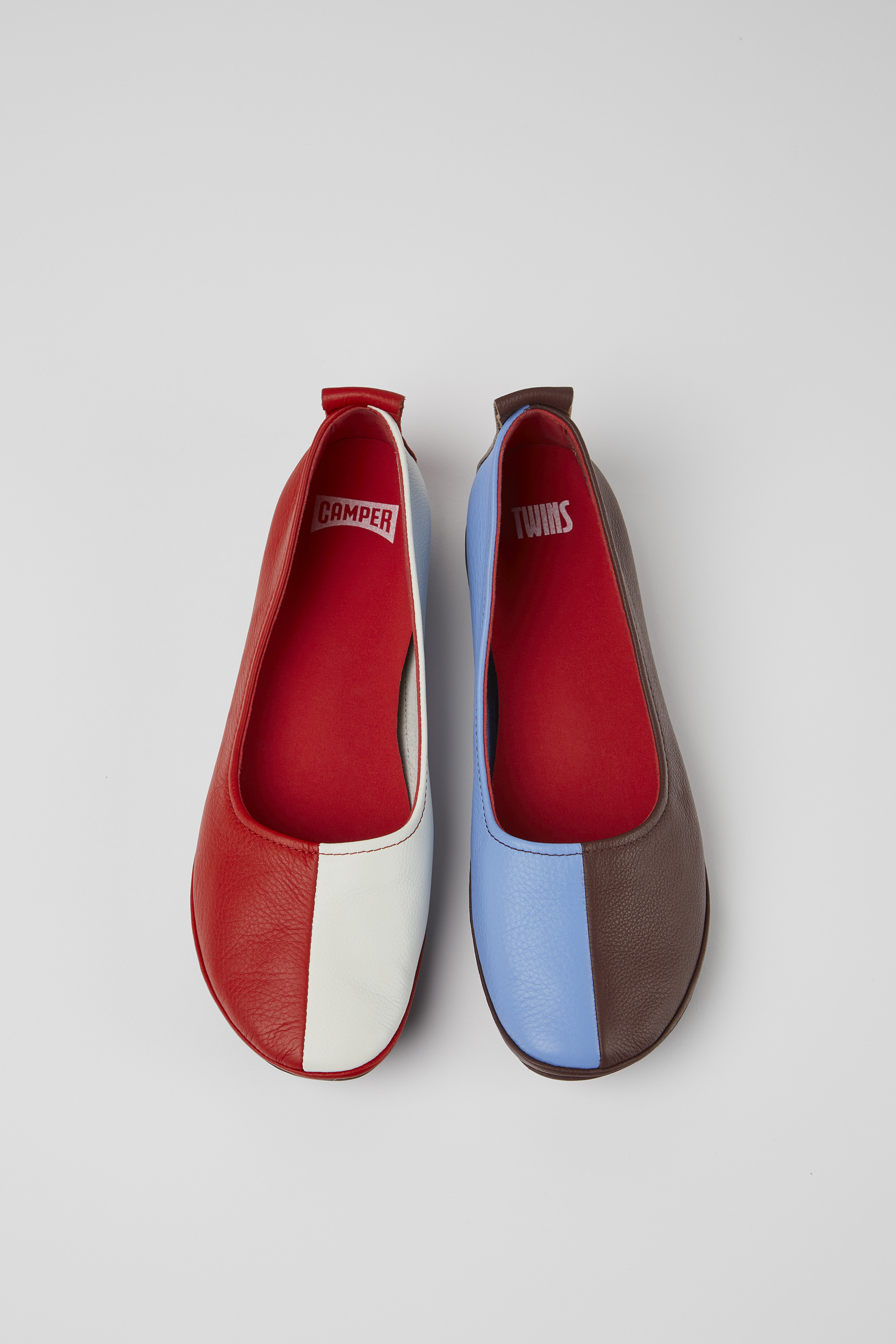 Twins - Multicolored leather shoes for women
