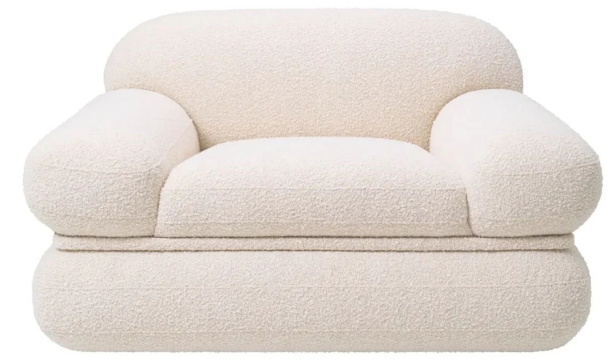 Casa Padrino sill¨®n de lujo crema 124 x 91 x A. 73 cm - Sill¨®n de sal¨®n - Sill¨®n de hotel - Muebles de sal¨®n - Muebles de hotel - Muebles de lujo - Interiores de sal¨®n - Interiores de lujo