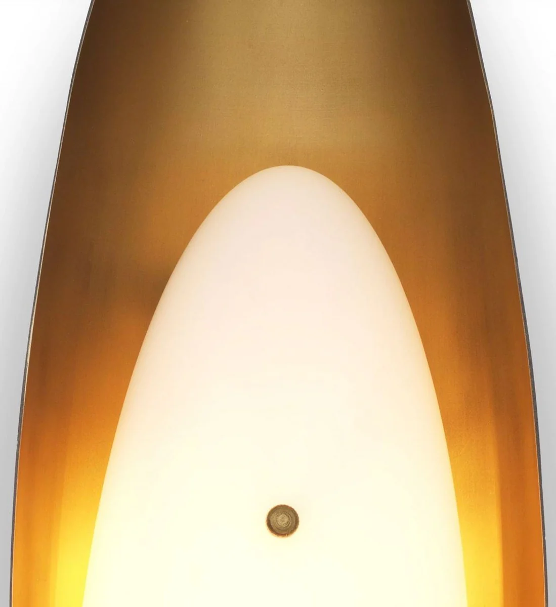 Casa Padrino lámpara de pared de lujo latón antiguo / blanco 16 x 13 x A. 59 cm - Lámpara de pared de salón con pantalla de vidrio - Luces de lujo - Calidad de lujo