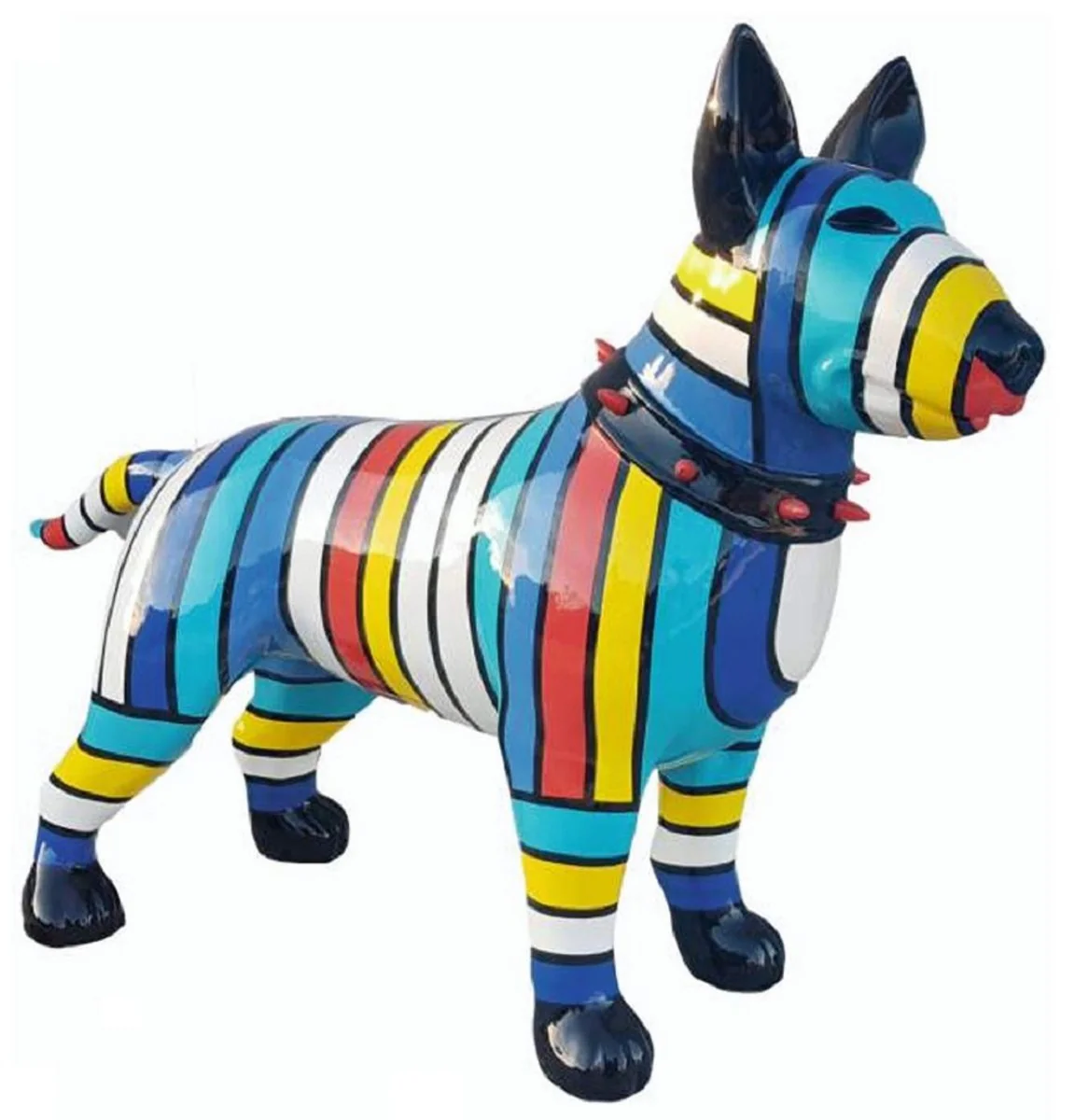 Casa Padrino figura decorativa XXL perro colorido 116 cm - Escultura decorativa de jard¨ªn