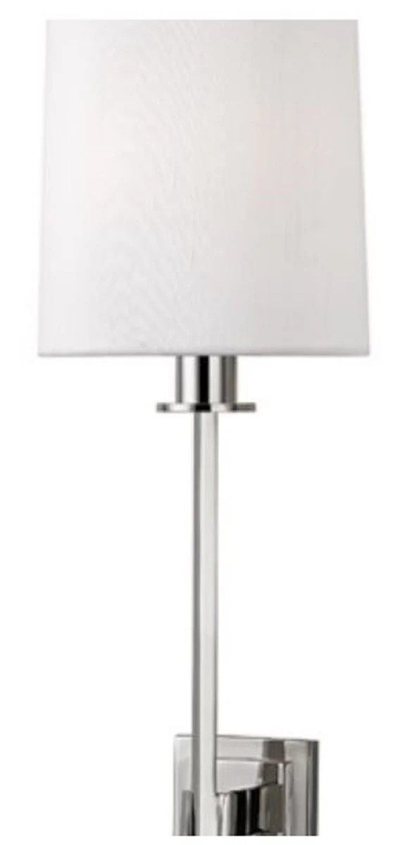 Casa Padrino lámpara de pared de lujo plata / blanco 14 x 9,5 x H. 57,8 cm - Accesorios de Decoración de Hotel y Restaurante