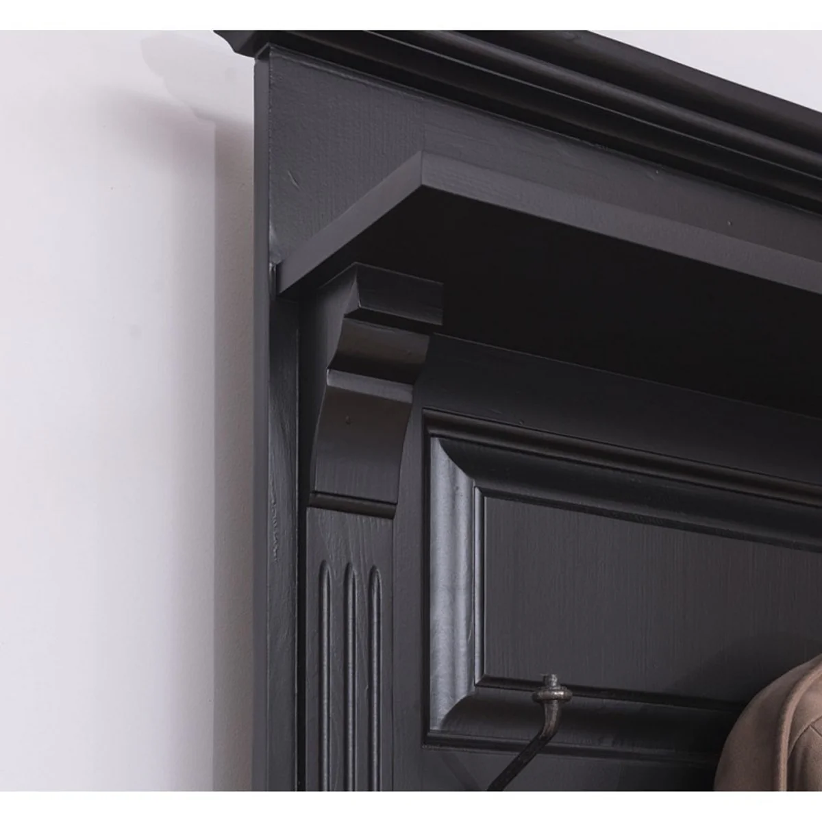 Armario de pared Art Nouveau de Casa Padrino con compartimentos de almacenamiento Estilo antiguo negro - armario de estilo r¨²stico