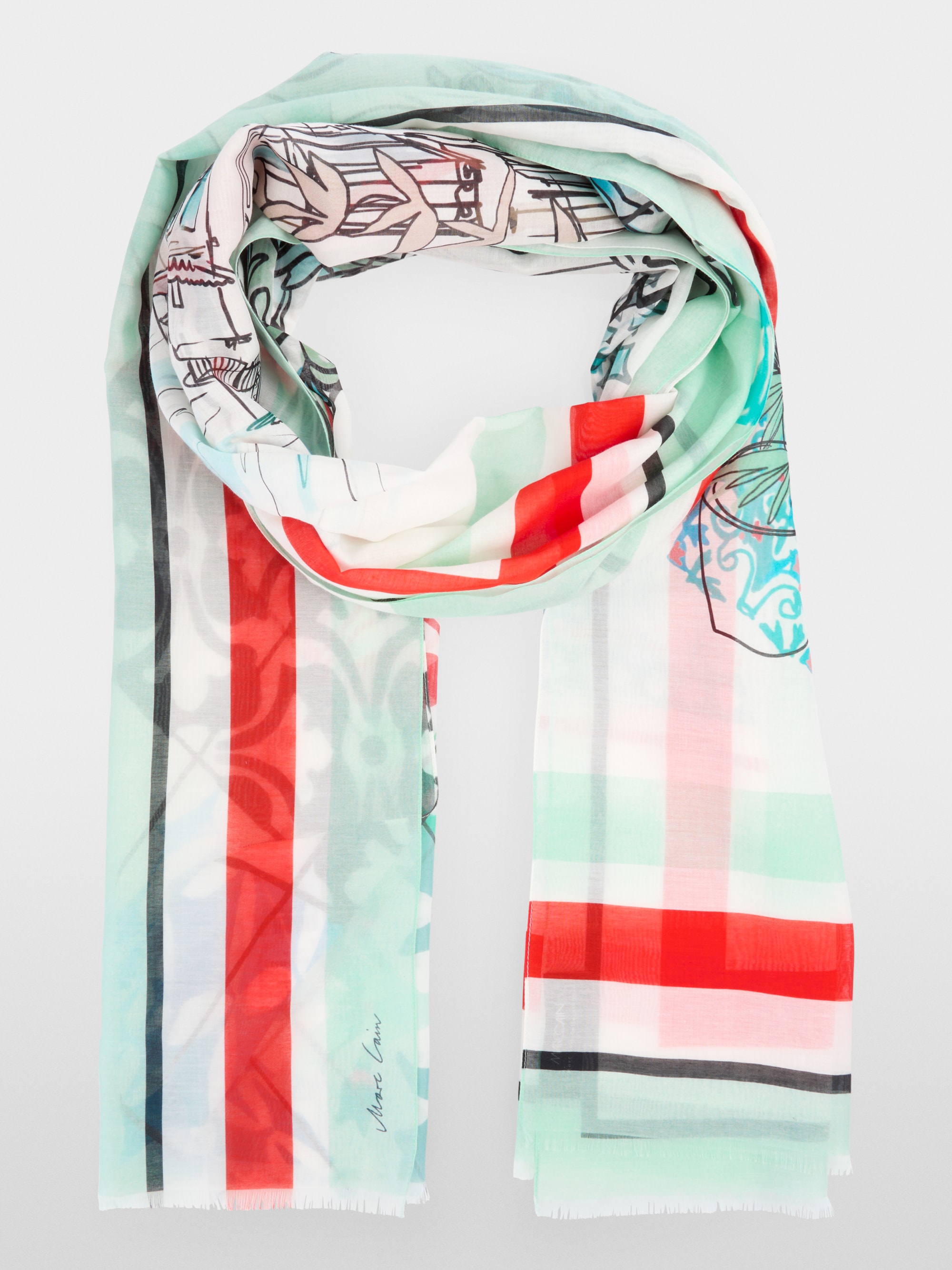 Marc-Cain Scarf in soft cotton/silk mix