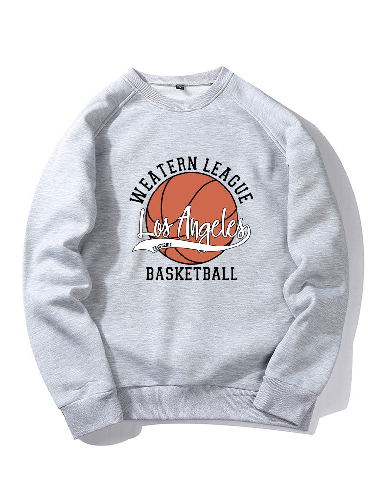 Los Angeles Basketball Print Sweatshirts