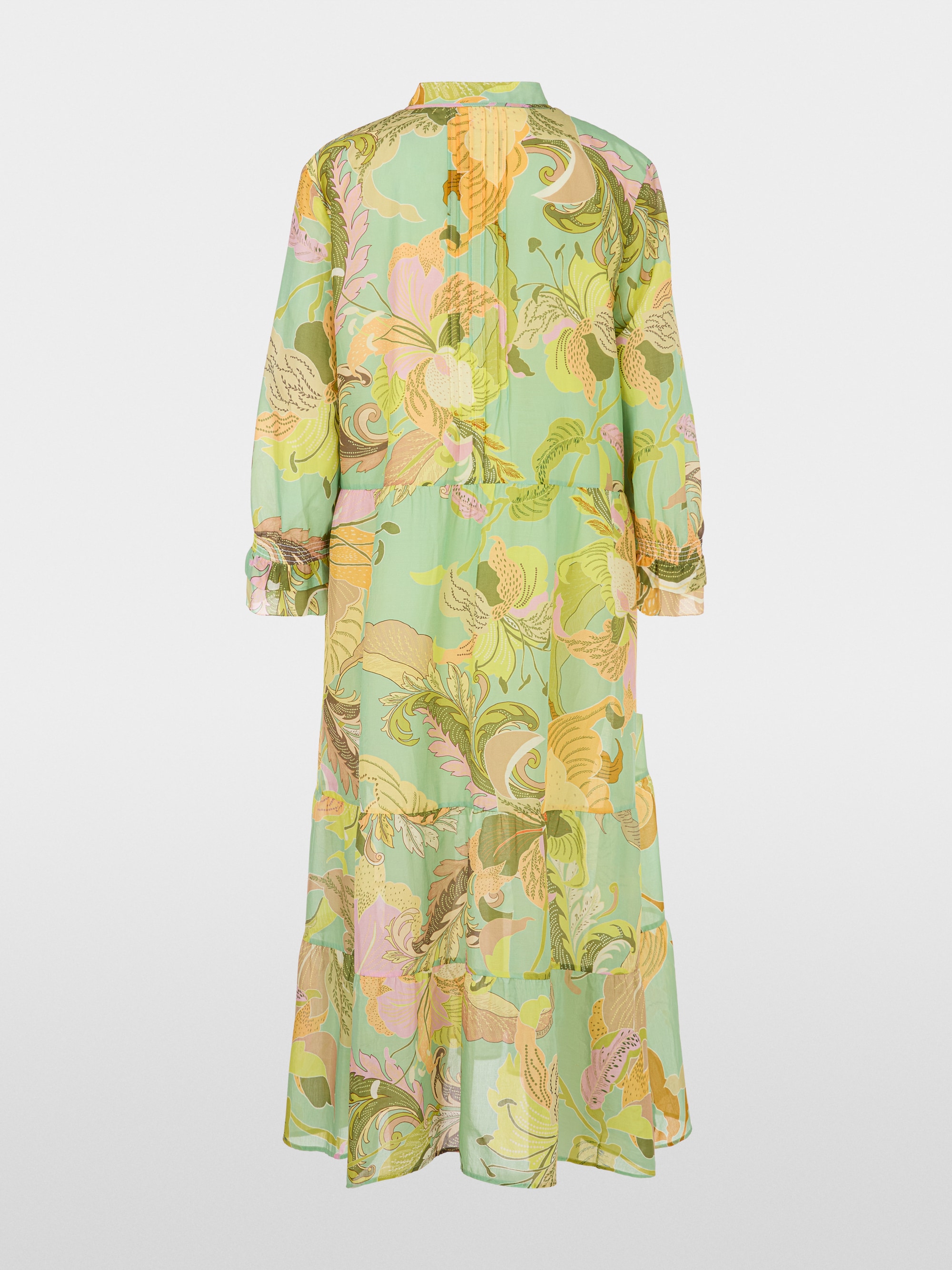 Marc-Cain Wide midi dress with leaf motif