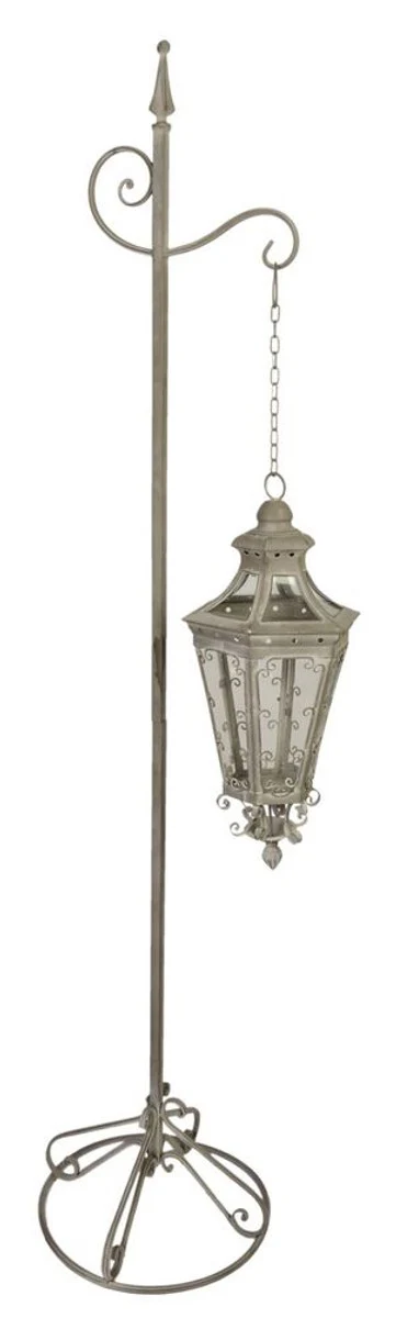 Casa Padrino Art Nouveau Jardín Linterna Gris H. 175 cm - Decoración Jardín y Terrazas