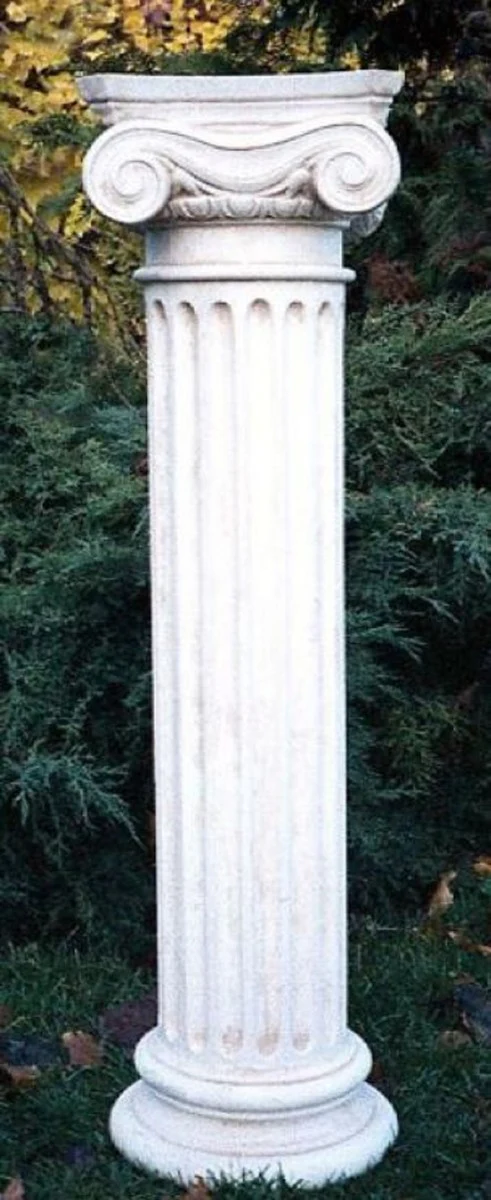 Casa Padrino pilar / pilar de jardín barroco blanco 24 x 24 x H. 90 cm - Accesorios de Decoración de Jardín