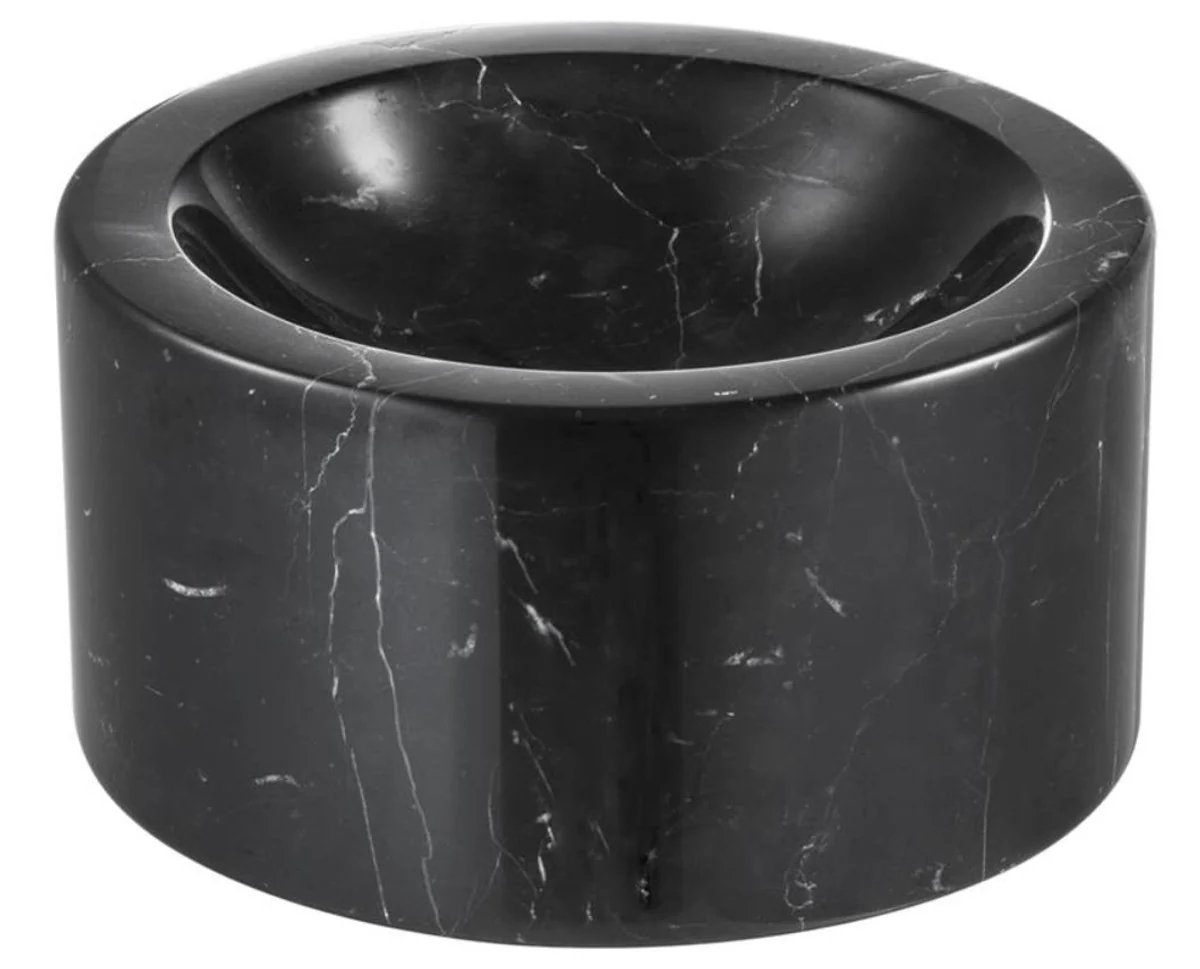 Casa Padrino diseñador tazón de mármol negro de 15 x H. 8 cm - colección de lujo