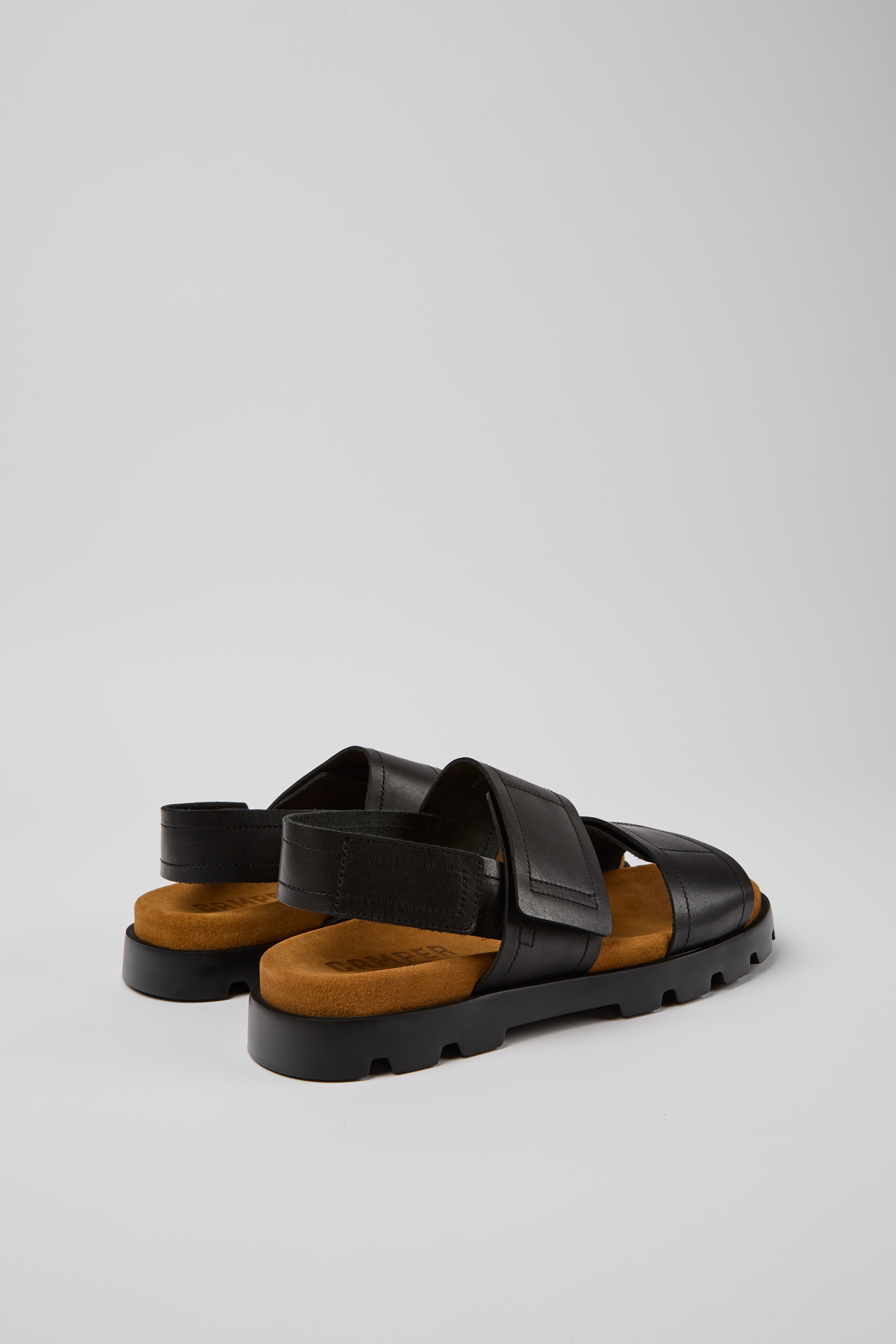 Brutus Sandal - Black leather sandals for men