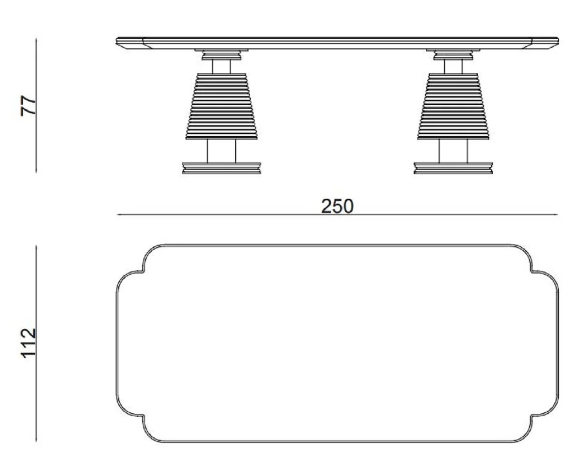 Casa Padrino Conjunto de Muebles de Comedor de Lujo Gris / Negro / Oro - 1 Mesa de Comedor de Lujo con Tablero de M¨¢rmol Artificial y 8 Sillas de Comedor de Lujo - Muebles de Comedor de Lujo