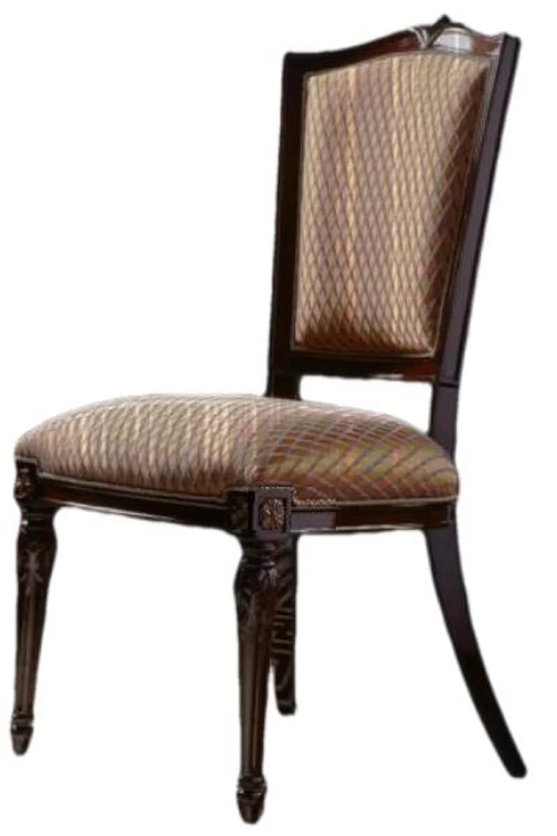 Casa Padrino conjunto de 6 sillas de comedor barrocos de lujo naranja / marr¨®n oscuro - Magn¨ªficas sillas de comedor barrocos - Muebles de comedor barrocos - Muebles de lujo barroco