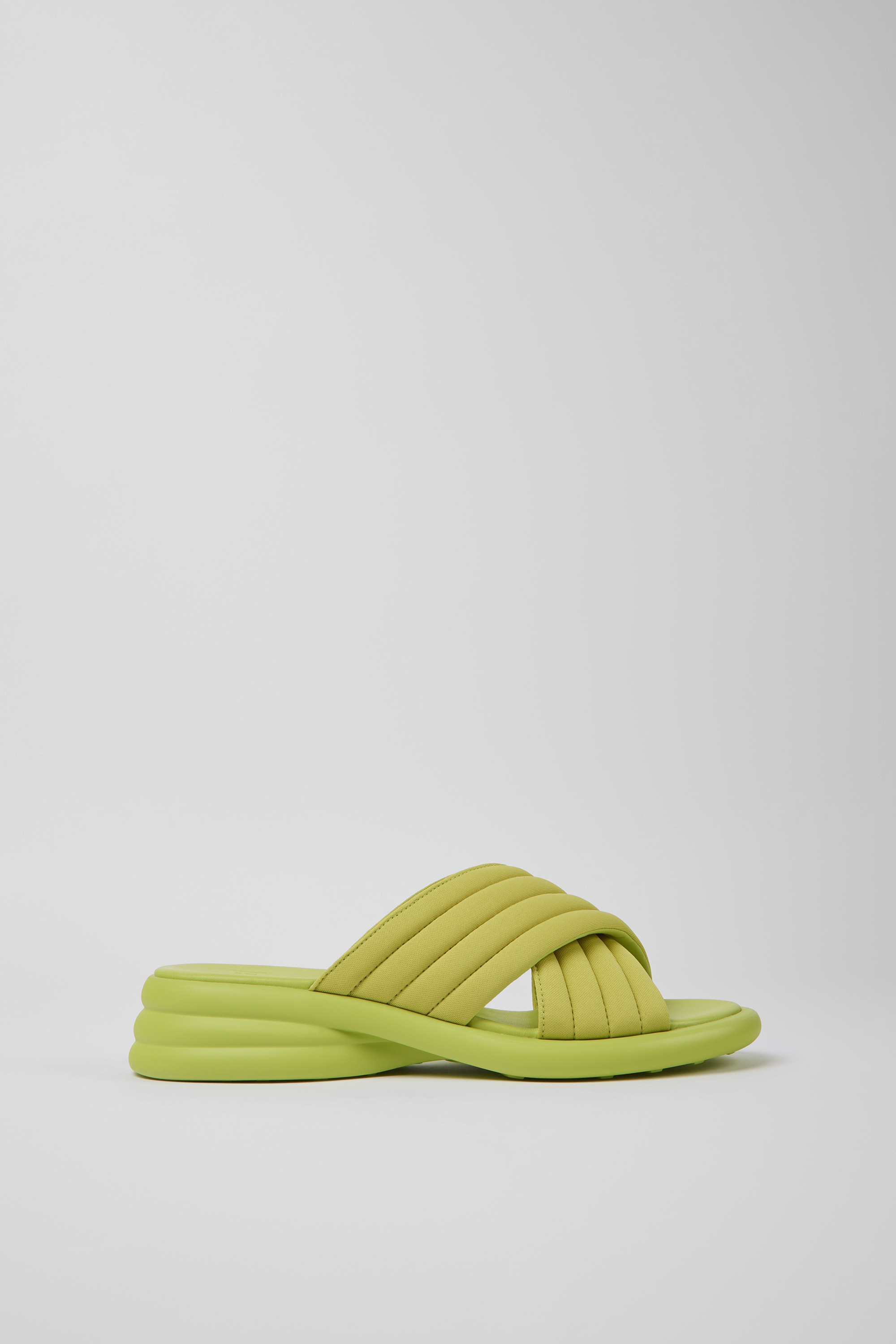 Spiro - Green textile sandals for women