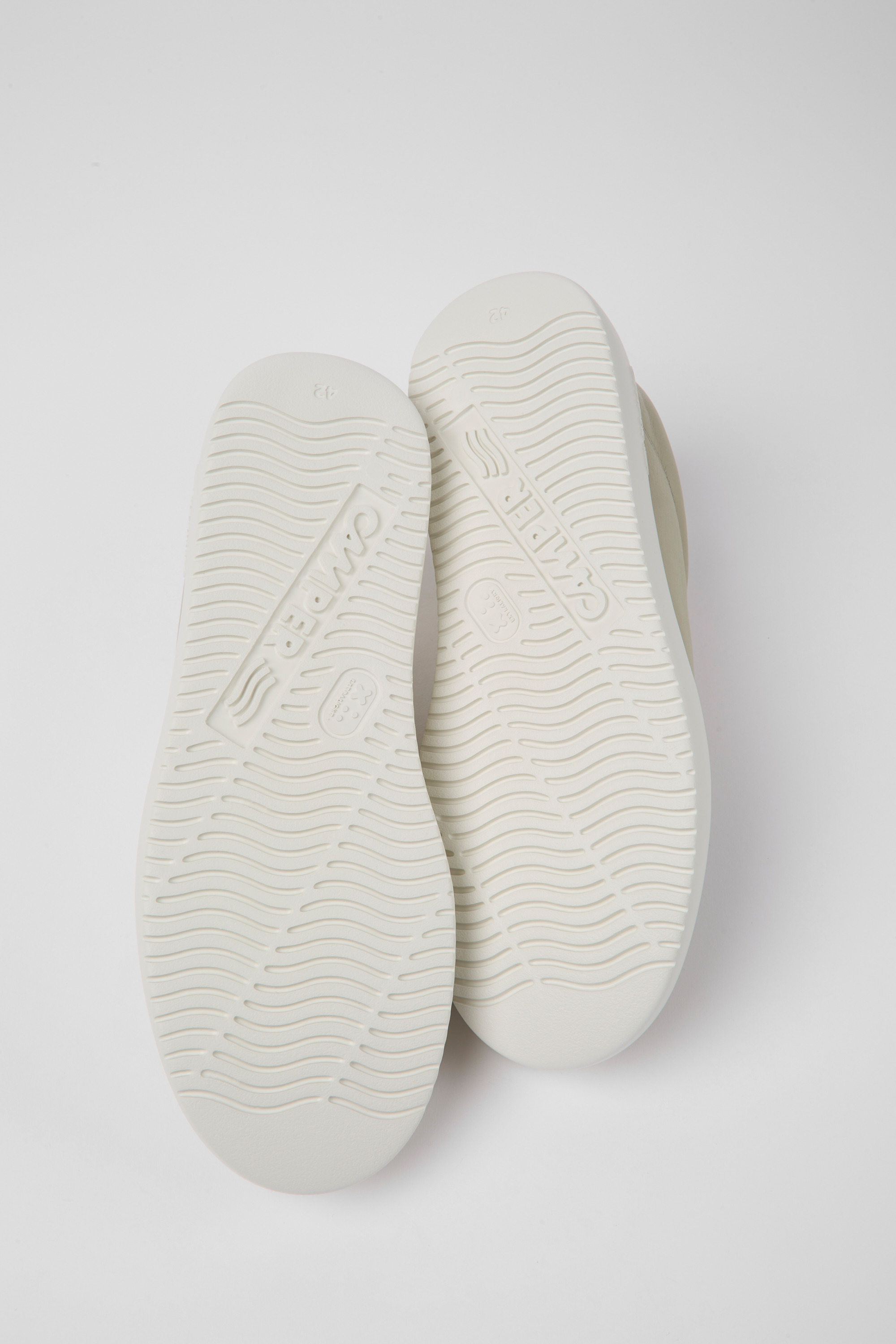 Twins - Gray leather and nubuck sneakers for men