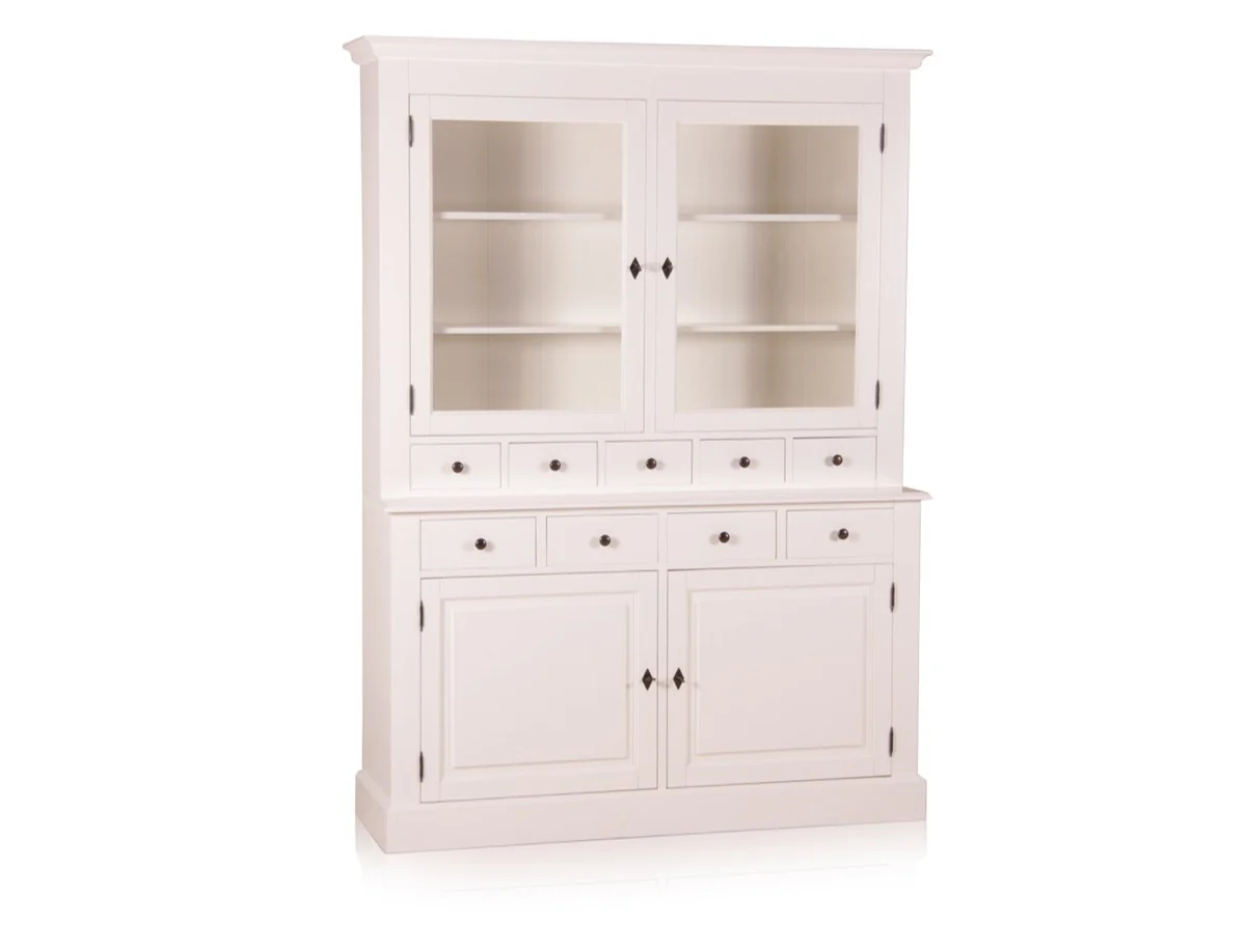 Casa Padrino Mueble de pared estilo country blanco antiguo 155 x 46 x h 280 cm - muebles de estilo rural