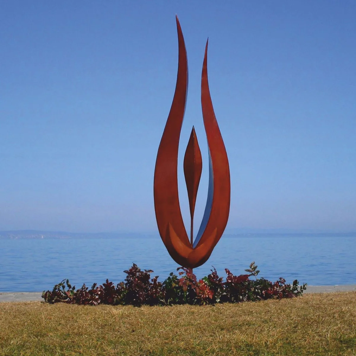 Casa Padrino escultura de lujo de acero ¨®xido A. 230 cm - Decoraci¨®n met¨¢lica de jard¨ªn