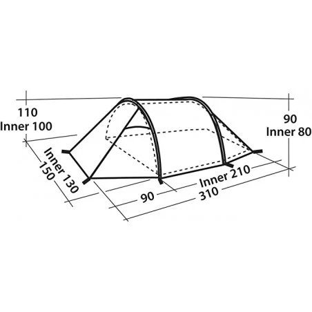 Easy Camp SPIRIT 200 2P- Tienda de campaña Rustic Green