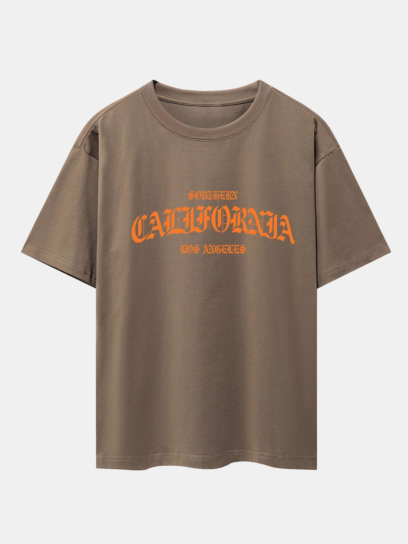 California Print Drop Shoulder Oversize T-Shirt